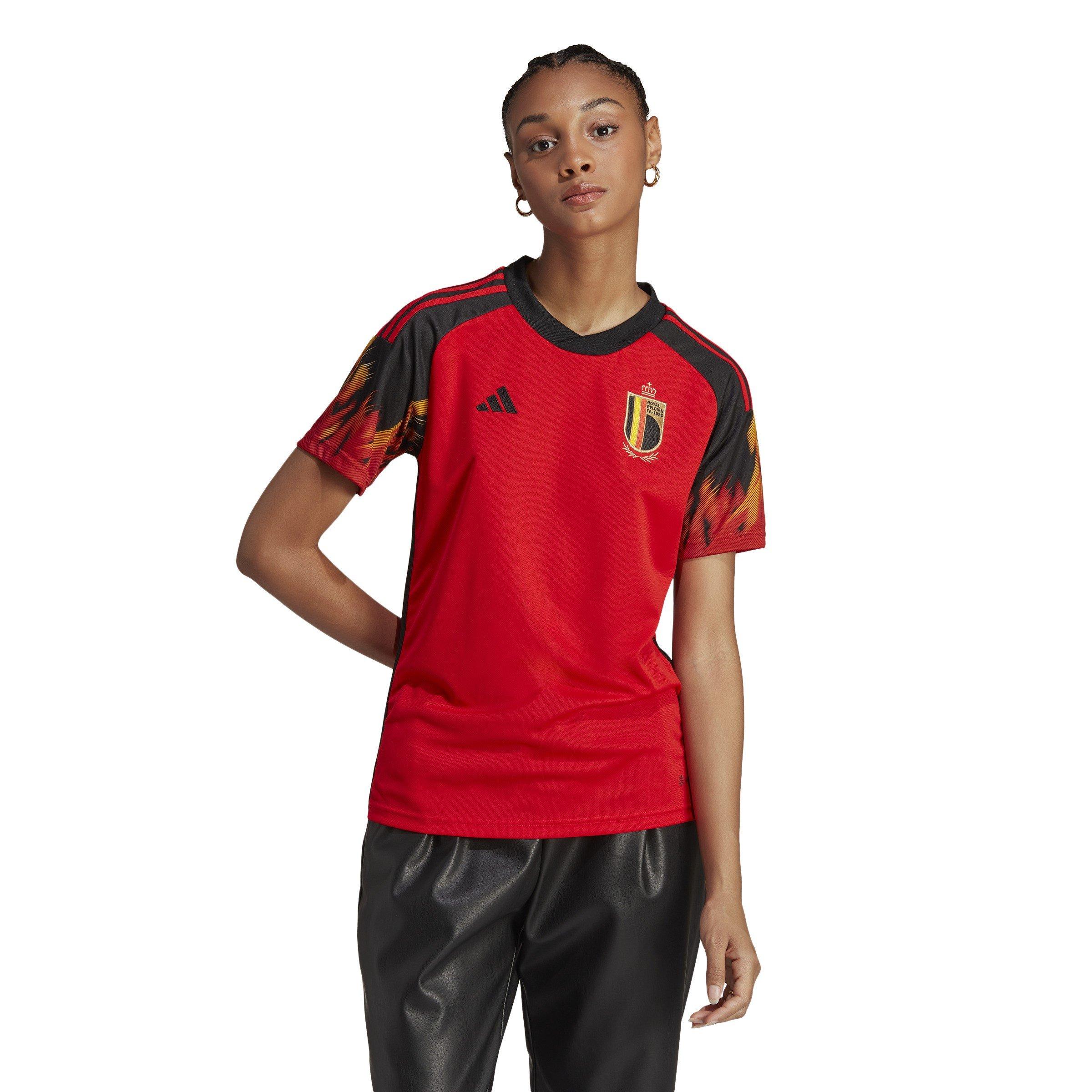 Red/Black - adidas - Belgium Home Shirt 2022 Womens - 2