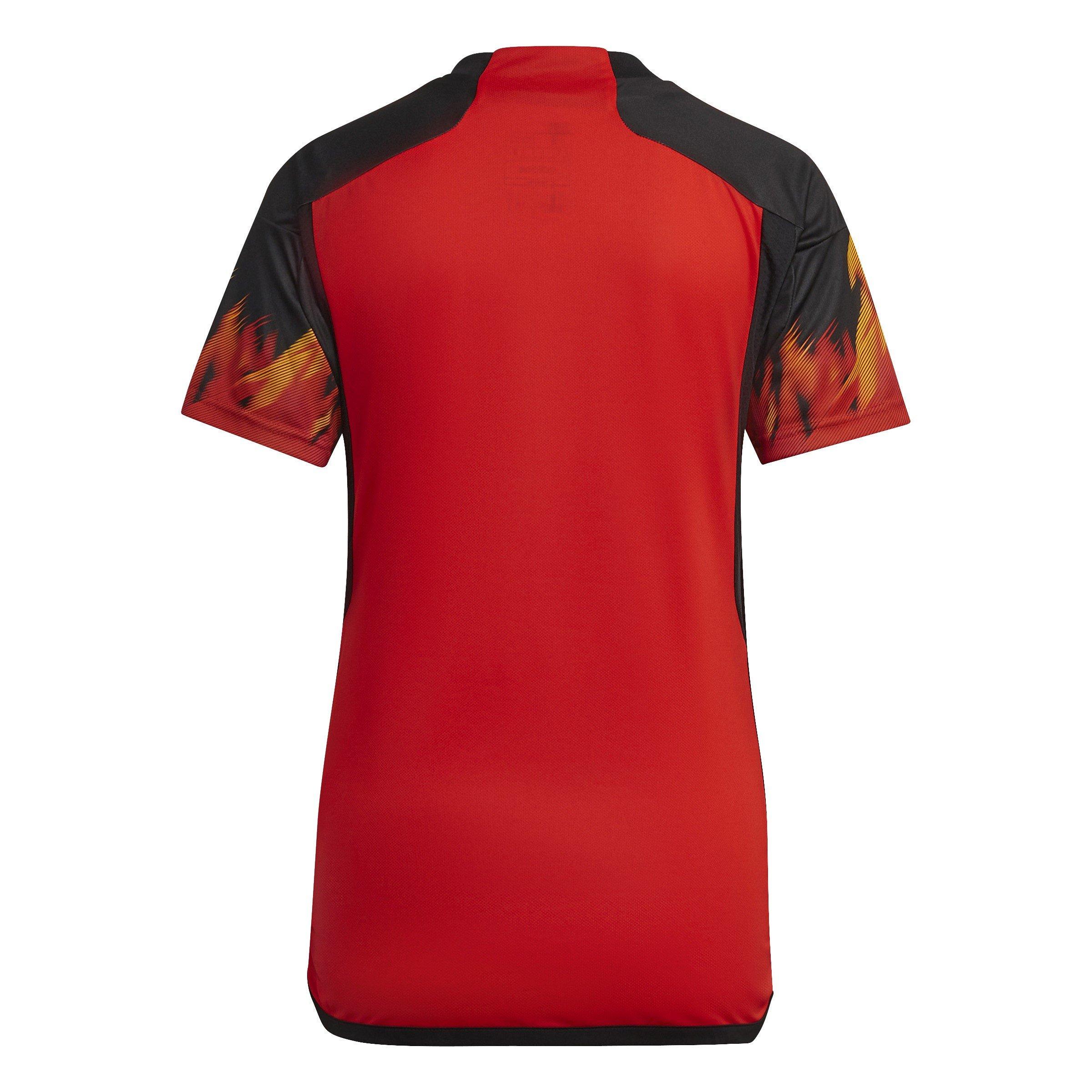 Red/Black - adidas - Belgium Home Shirt 2022 Womens - 9