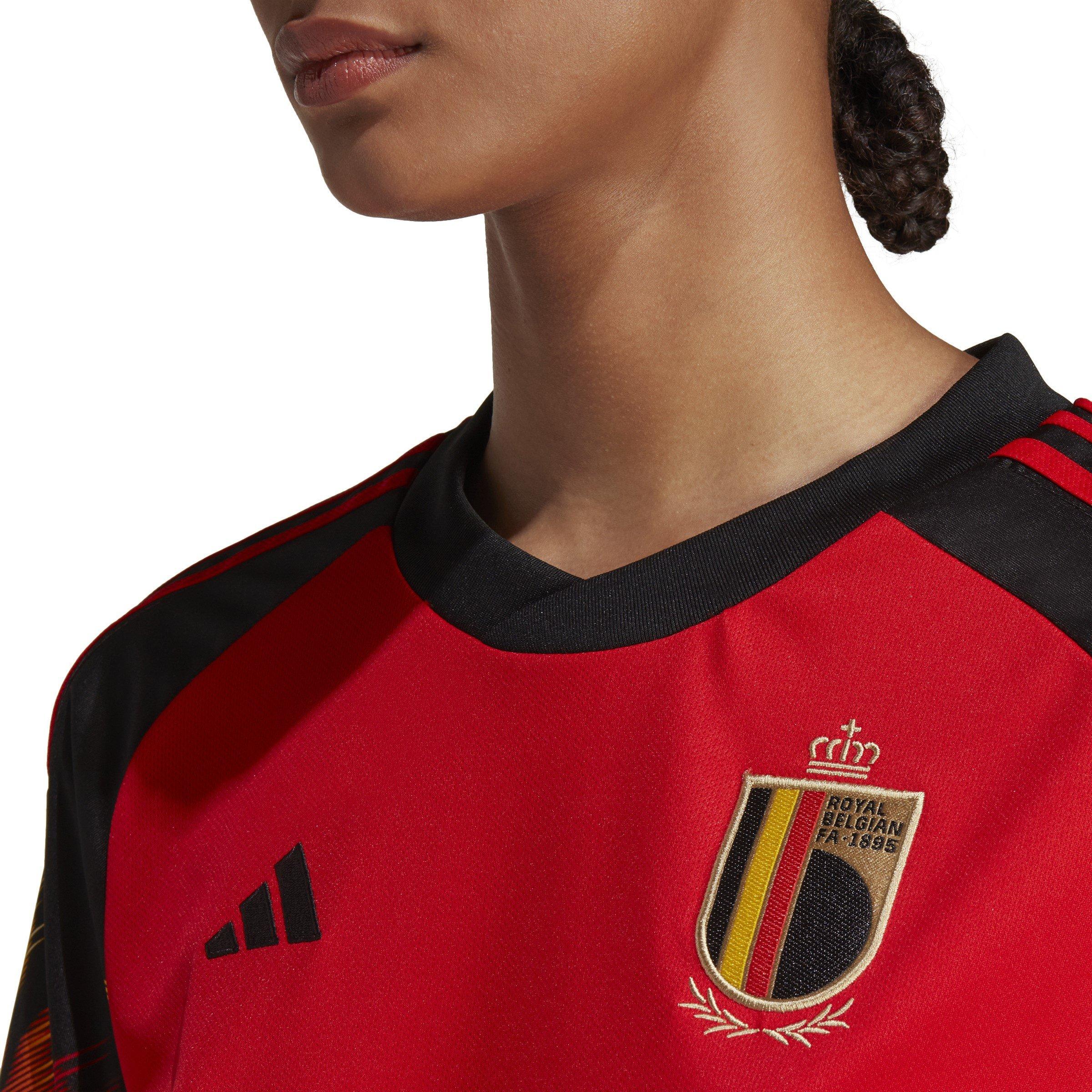 Red/Black - adidas - Belgium Home Shirt 2022 Womens - 6