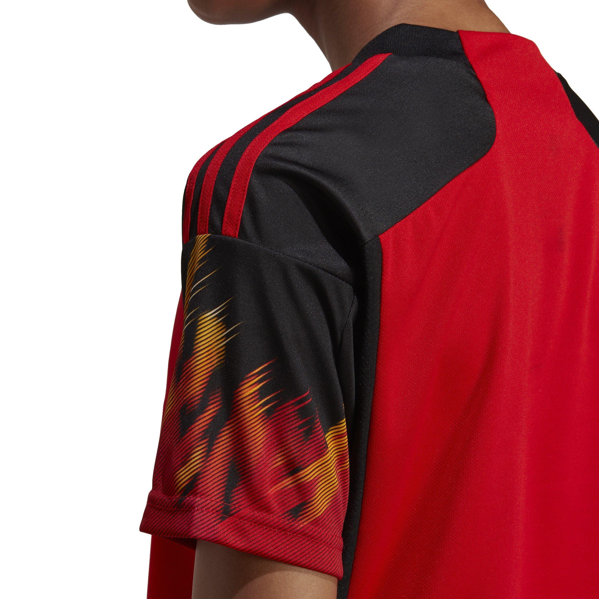 Red/Black - adidas - Belgium Home Shirt 2022 Womens - 8