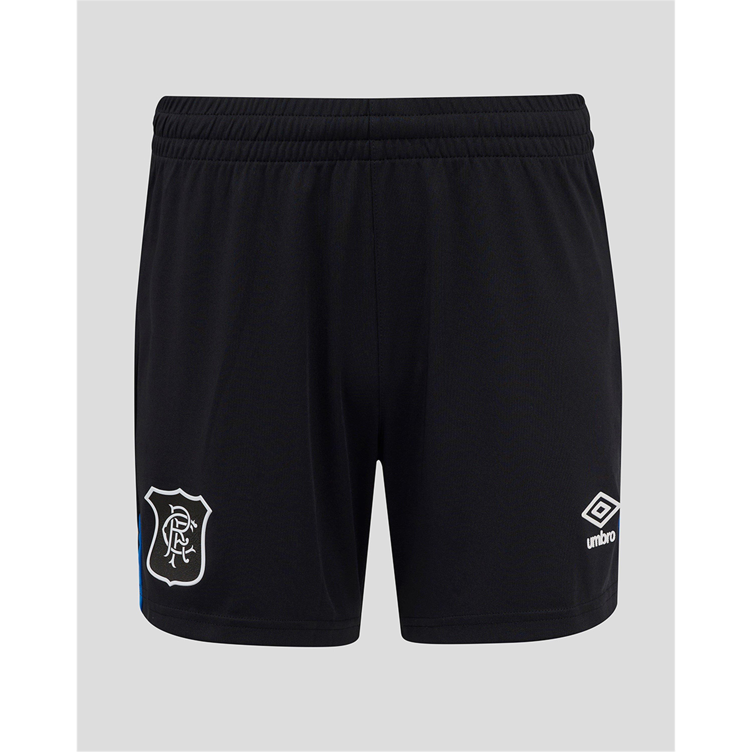 Black/Blue - Umbro - Rangers Third Shorts 2025 2026 Juniors