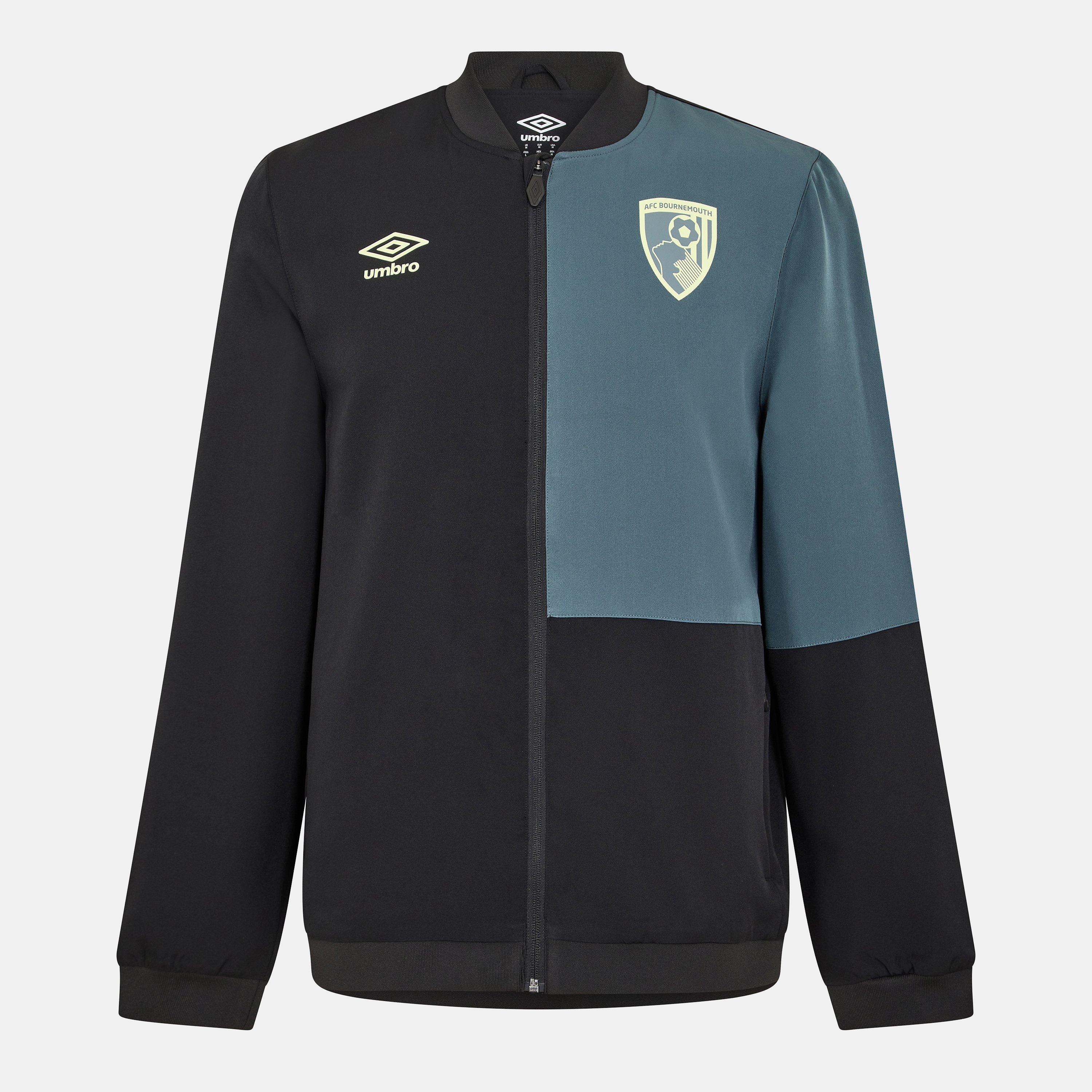 Caviar/Slate - Umbro - Men's Bournem Pres Licensed Rain Anorak - 1