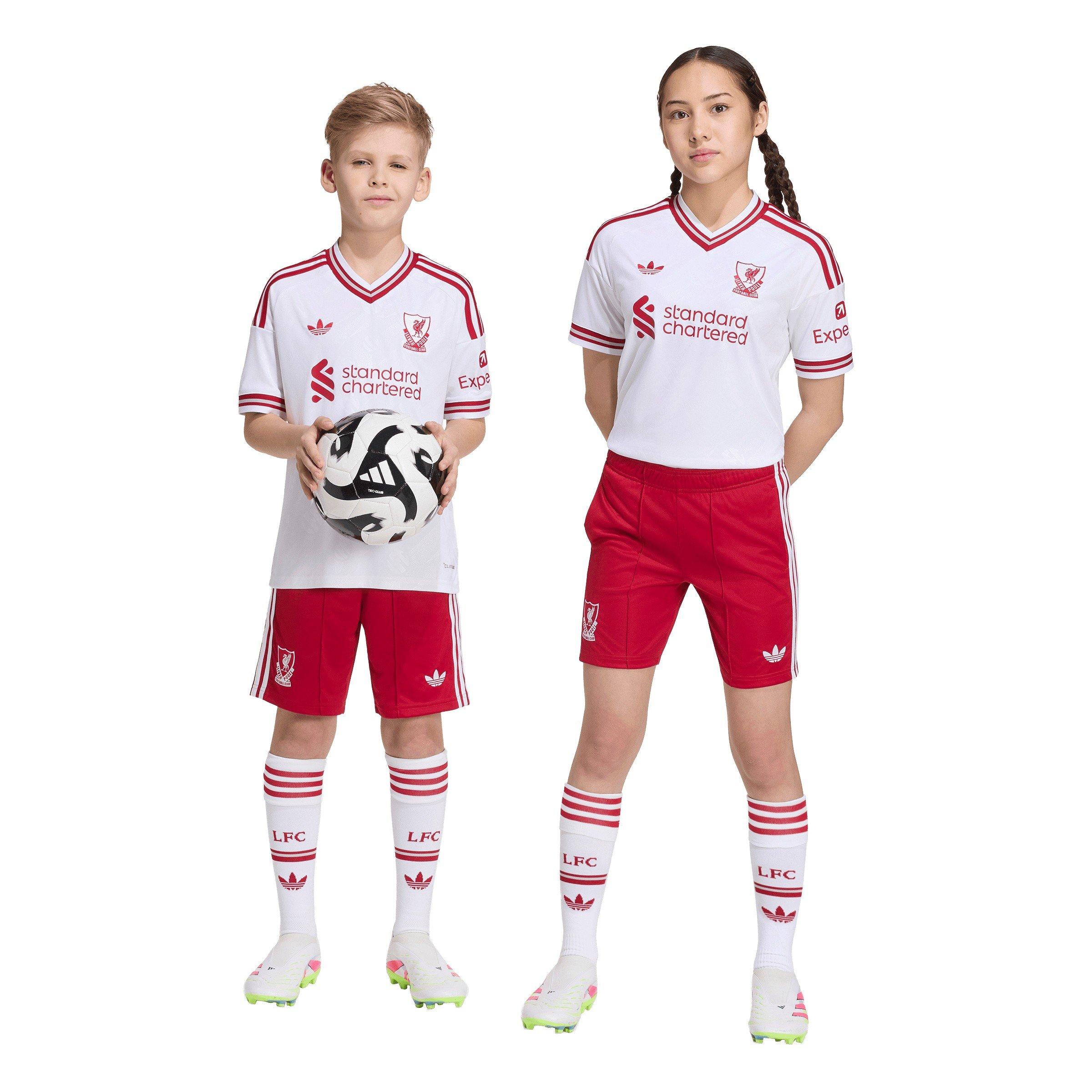 Red/White - adidas - Liverpool Away Short 2026/27 Juniors - 2