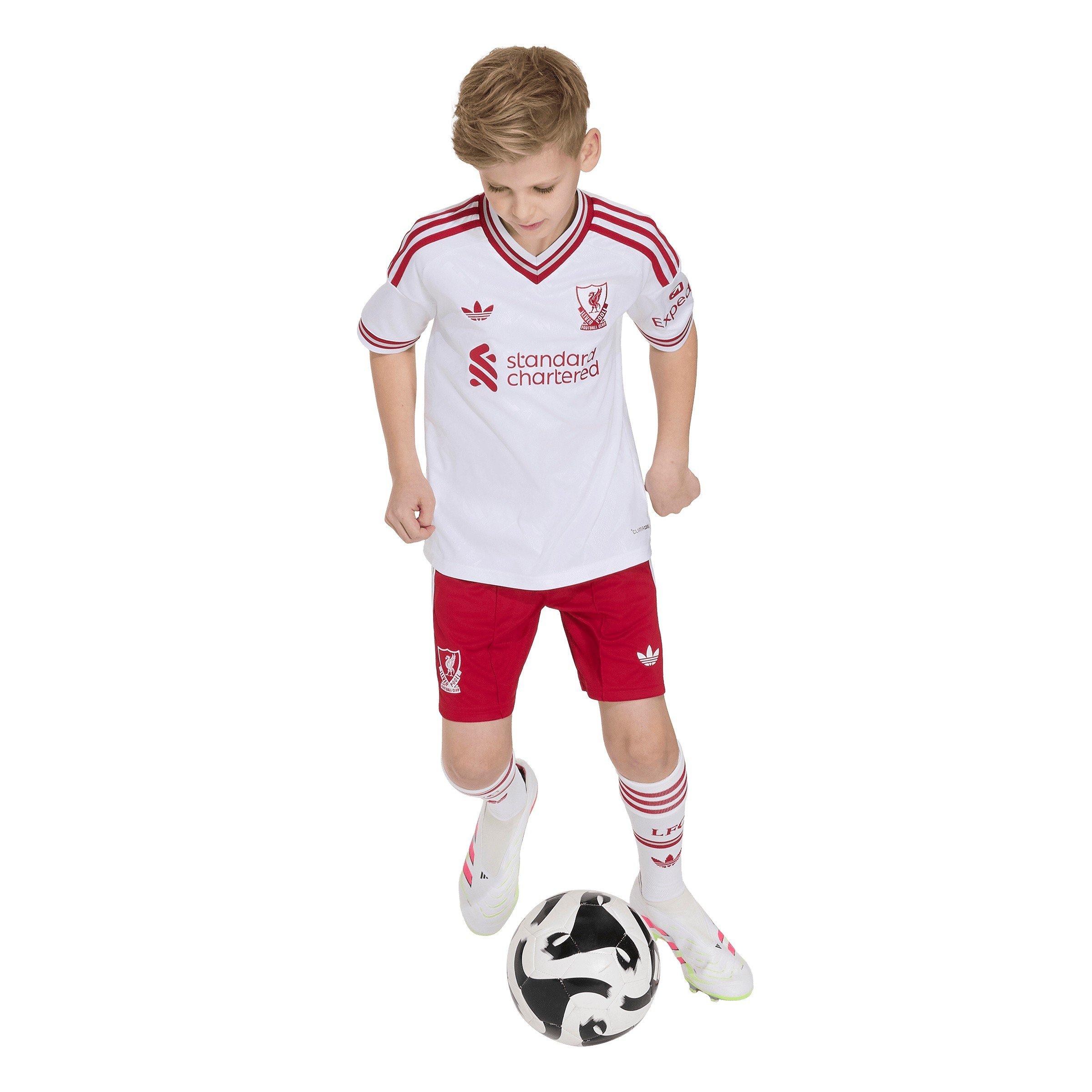 Red/White - adidas - Liverpool Away Short 2026/27 Juniors - 7