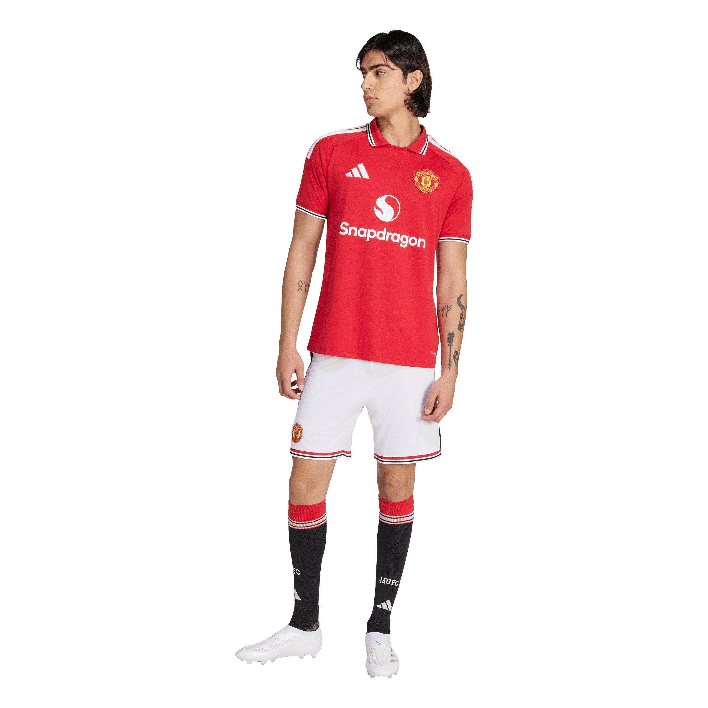Wit/Zwart - adidas - Mens Manchester United Home Domestic Football Shorts 2026 2027 - 7