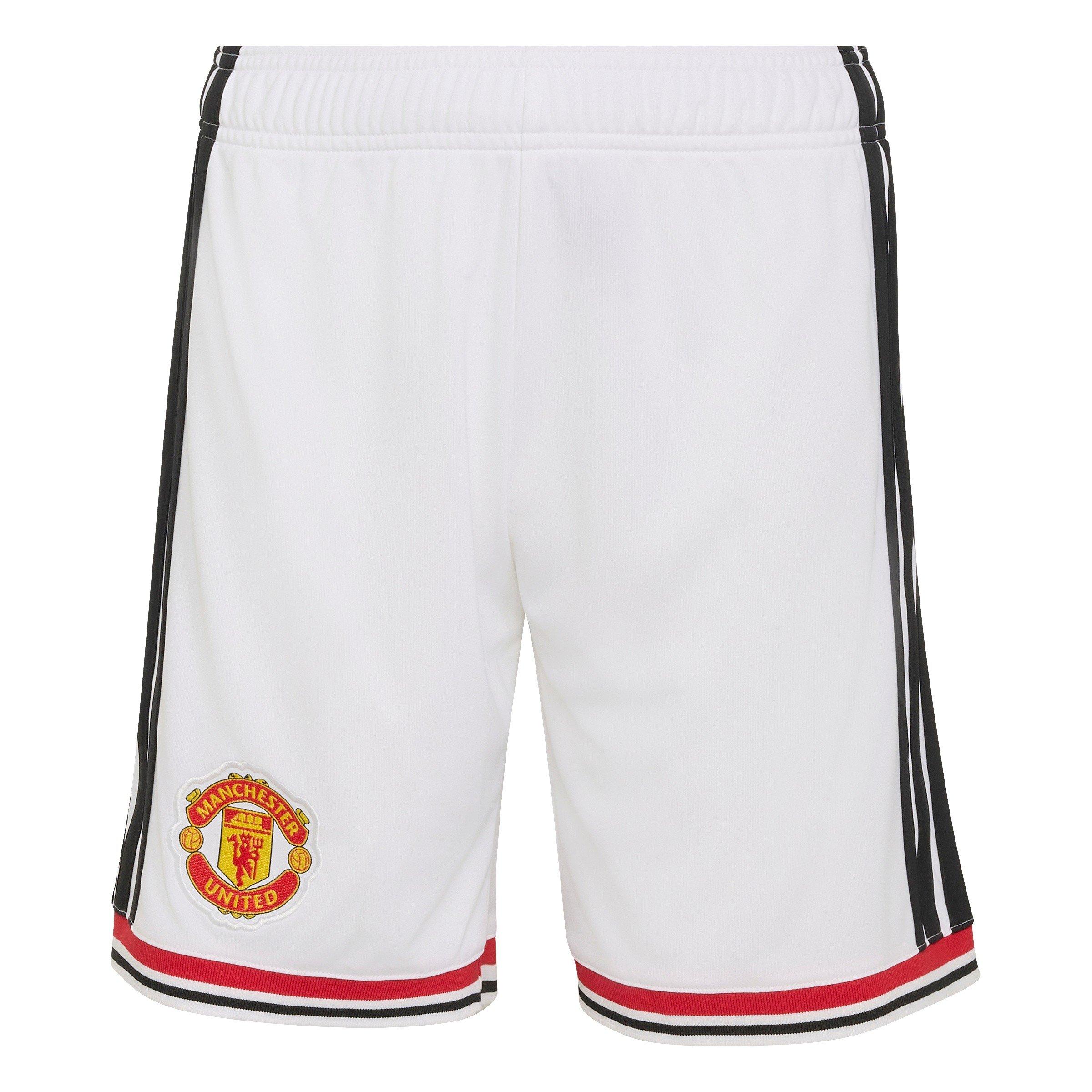 Hvid/Sort - adidas - Kids Manchester United Home Football Shorts 2026 2027 - 1