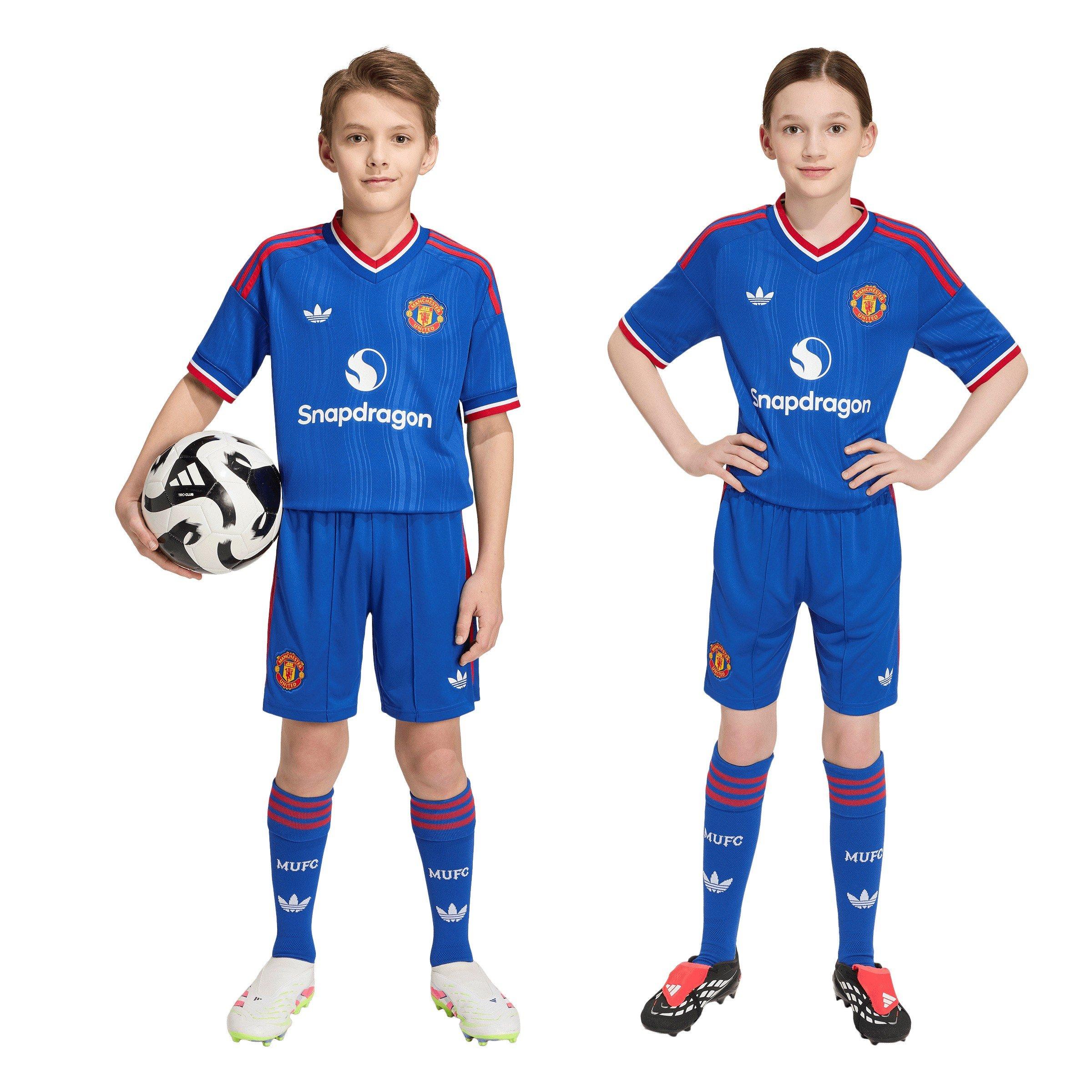 Bleu/Rouge - adidas - Manchester United Away Short 2026/27 Juniors - 2