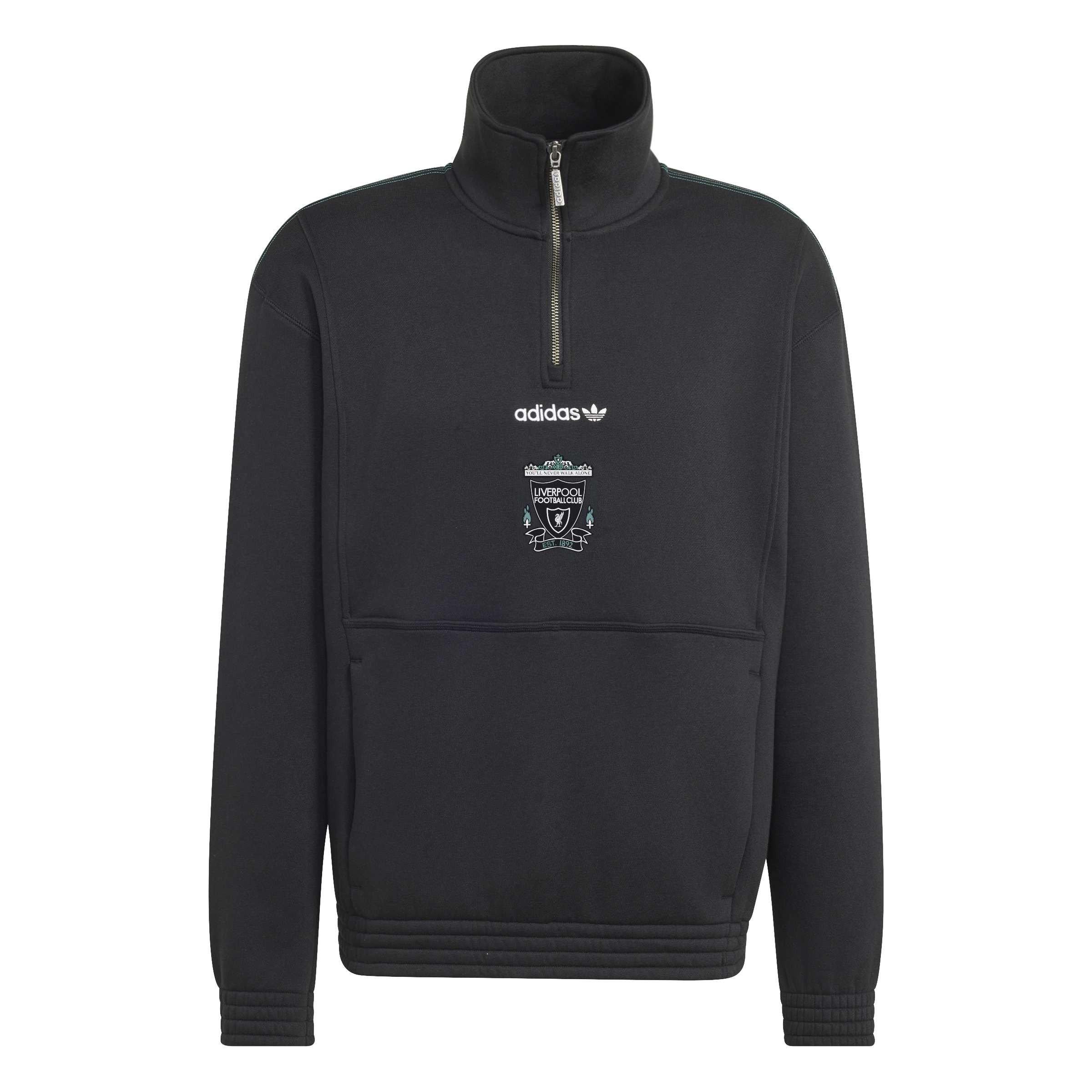 Sort/Grøn - adidas - Liverpool EQT Drill Top Mens - 1