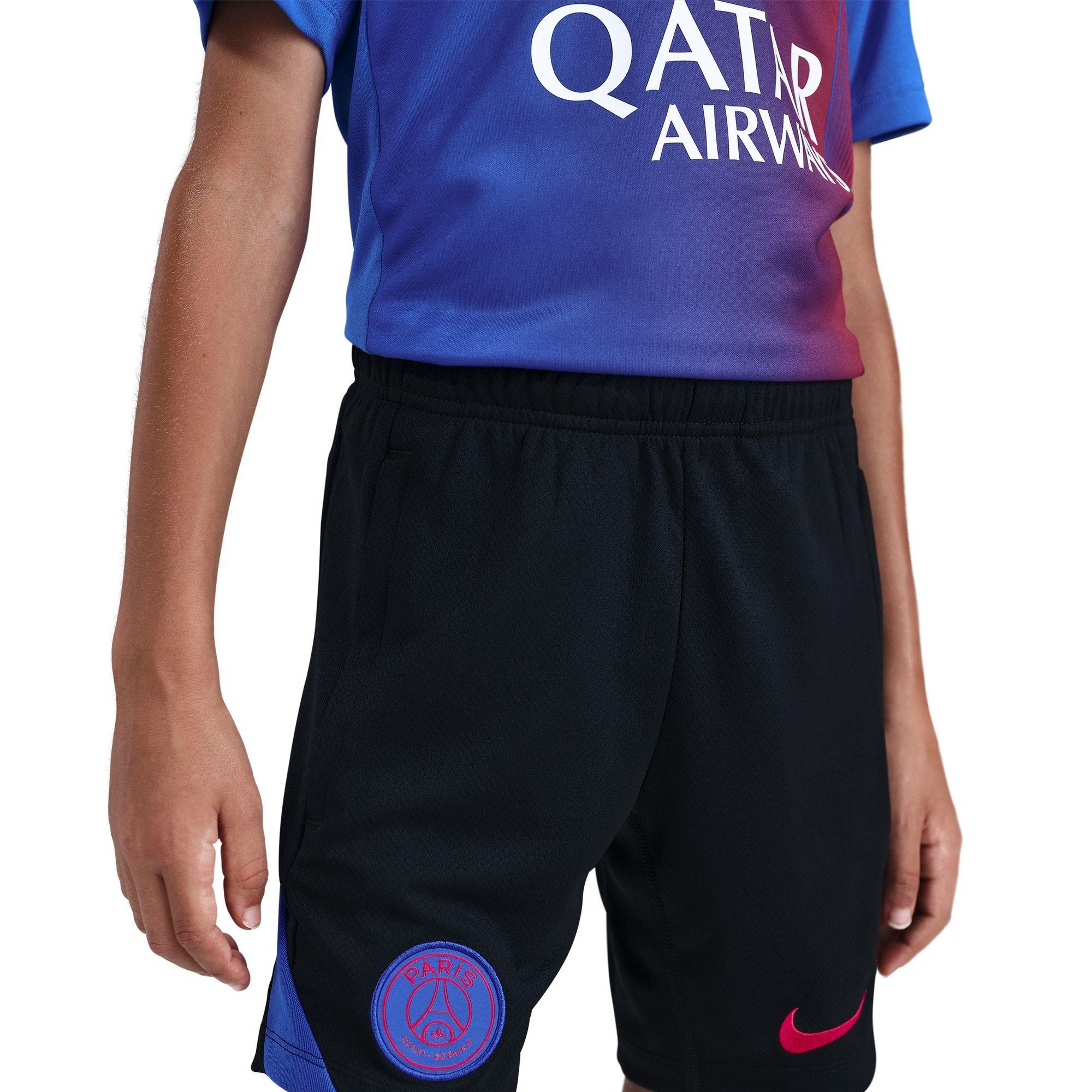 Nike Boys Psg Strike Shorts 2025 2026 Juniors - Black/Blue - 9-10 (M)