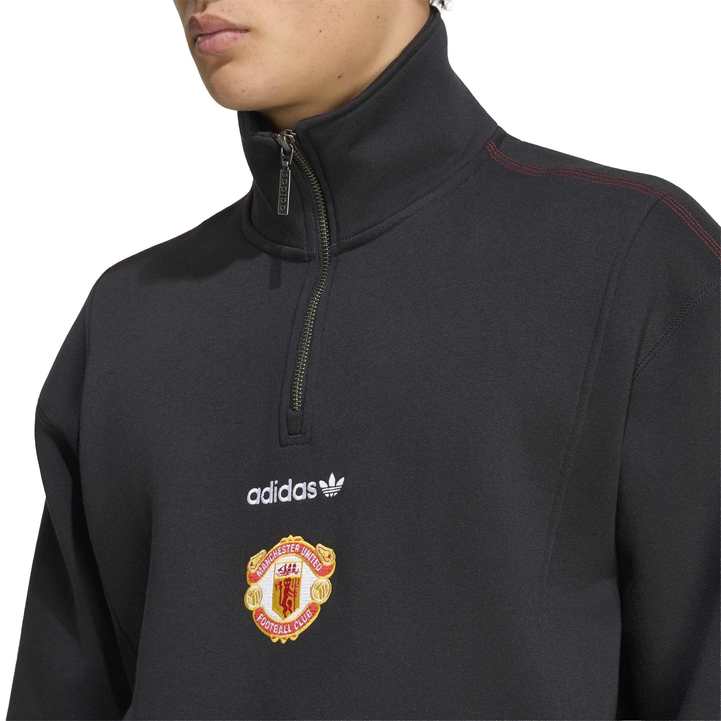 Schwarz/Rot - adidas - Manchester United EQT Drill Top Mens - 4