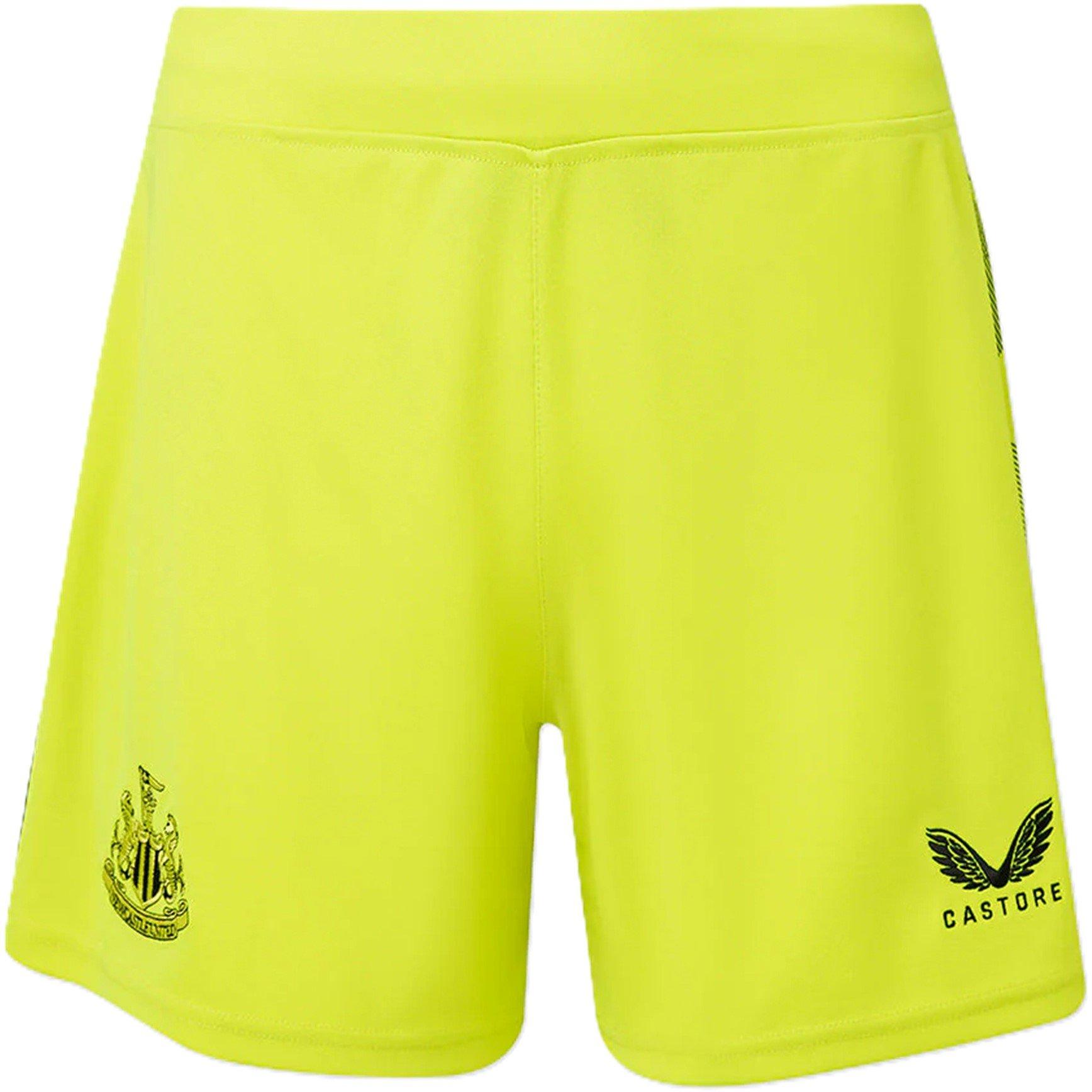 Castore Women's Domestic Football Shorts - Acidlime/Caviar - 14 (L)