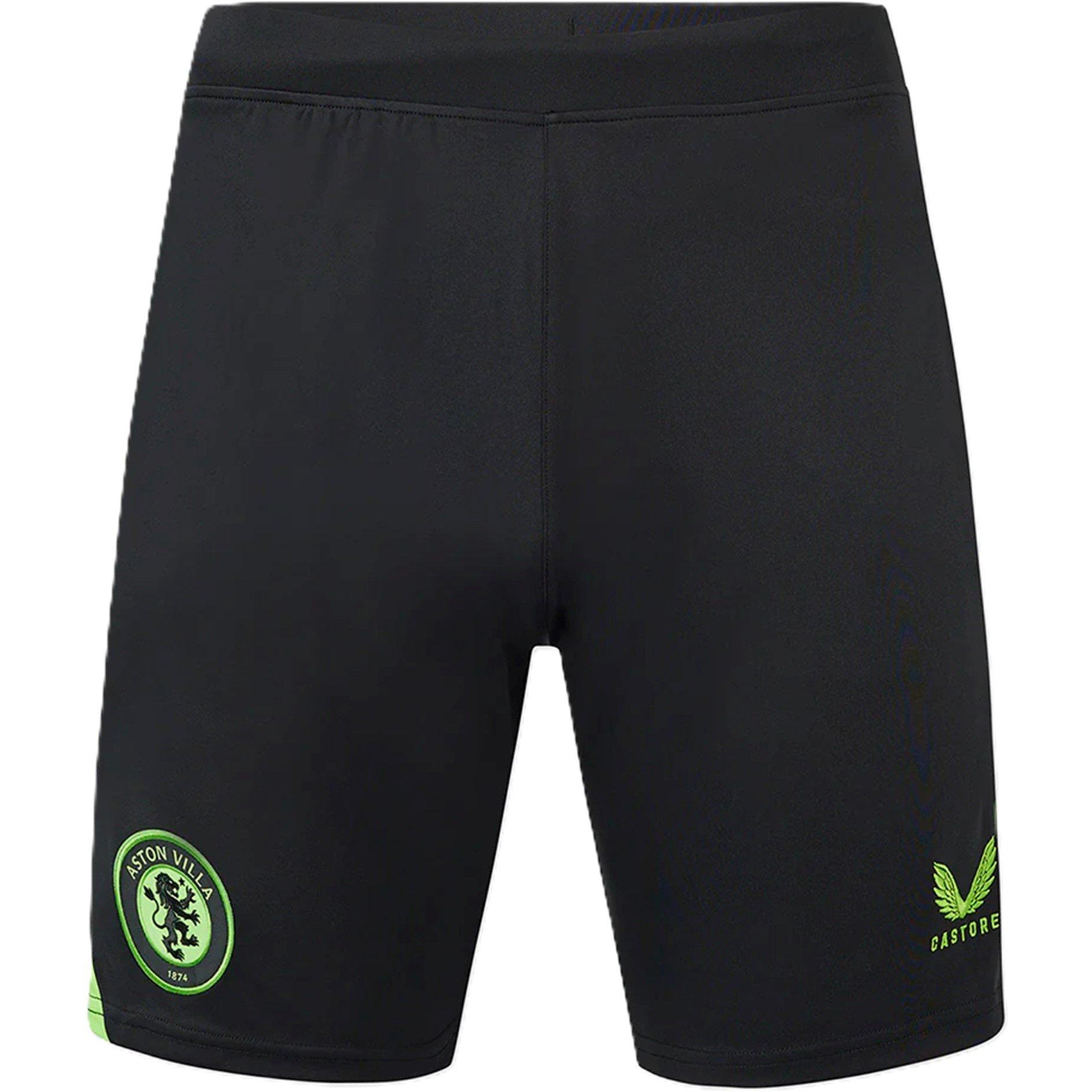 Castore Castore Aston Villa 2024 2025 Football Shorts - Caviar/JGrn