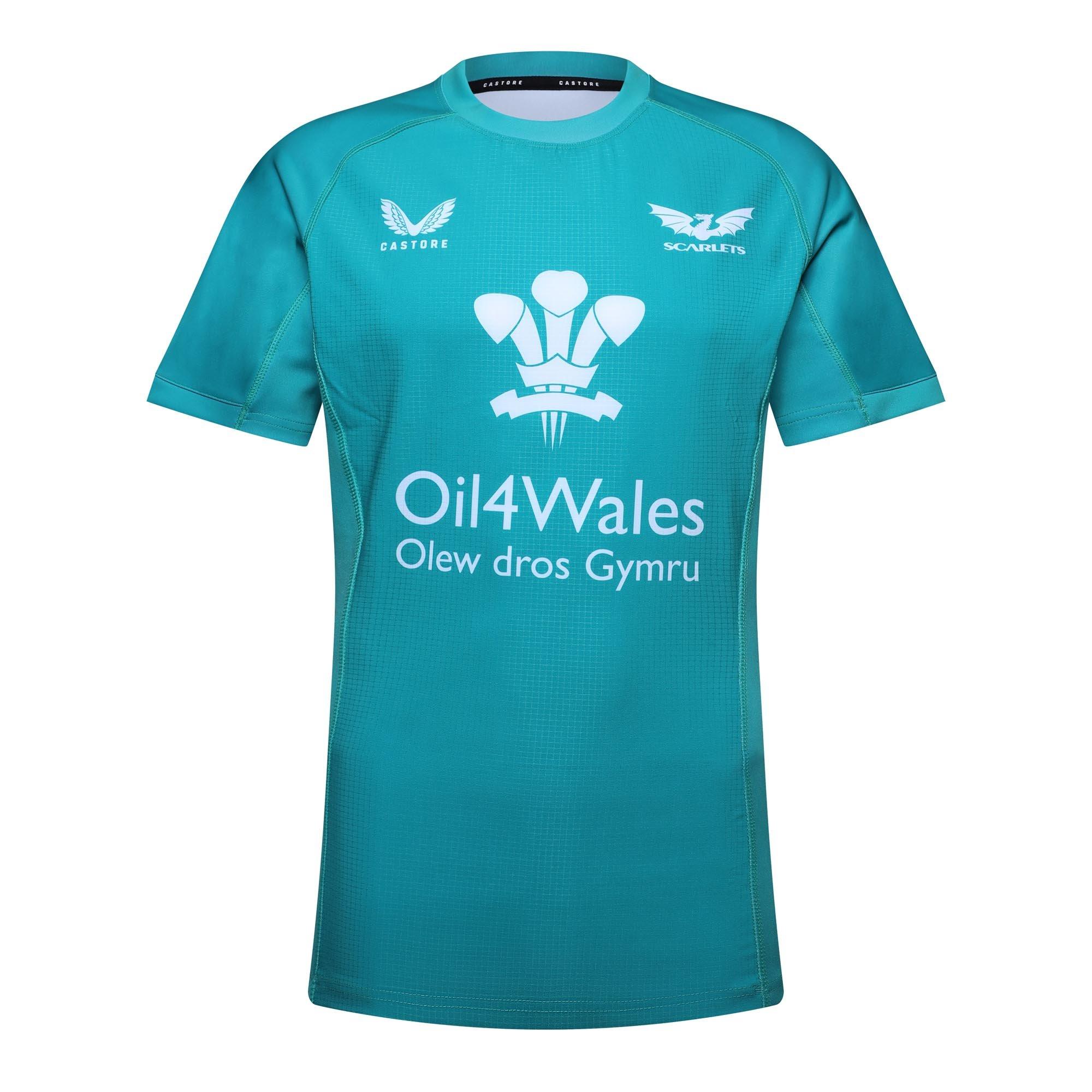 Castore Men's Scarlets Rugby Training Shirt 2025 2026 - Viridian Green - 2XL