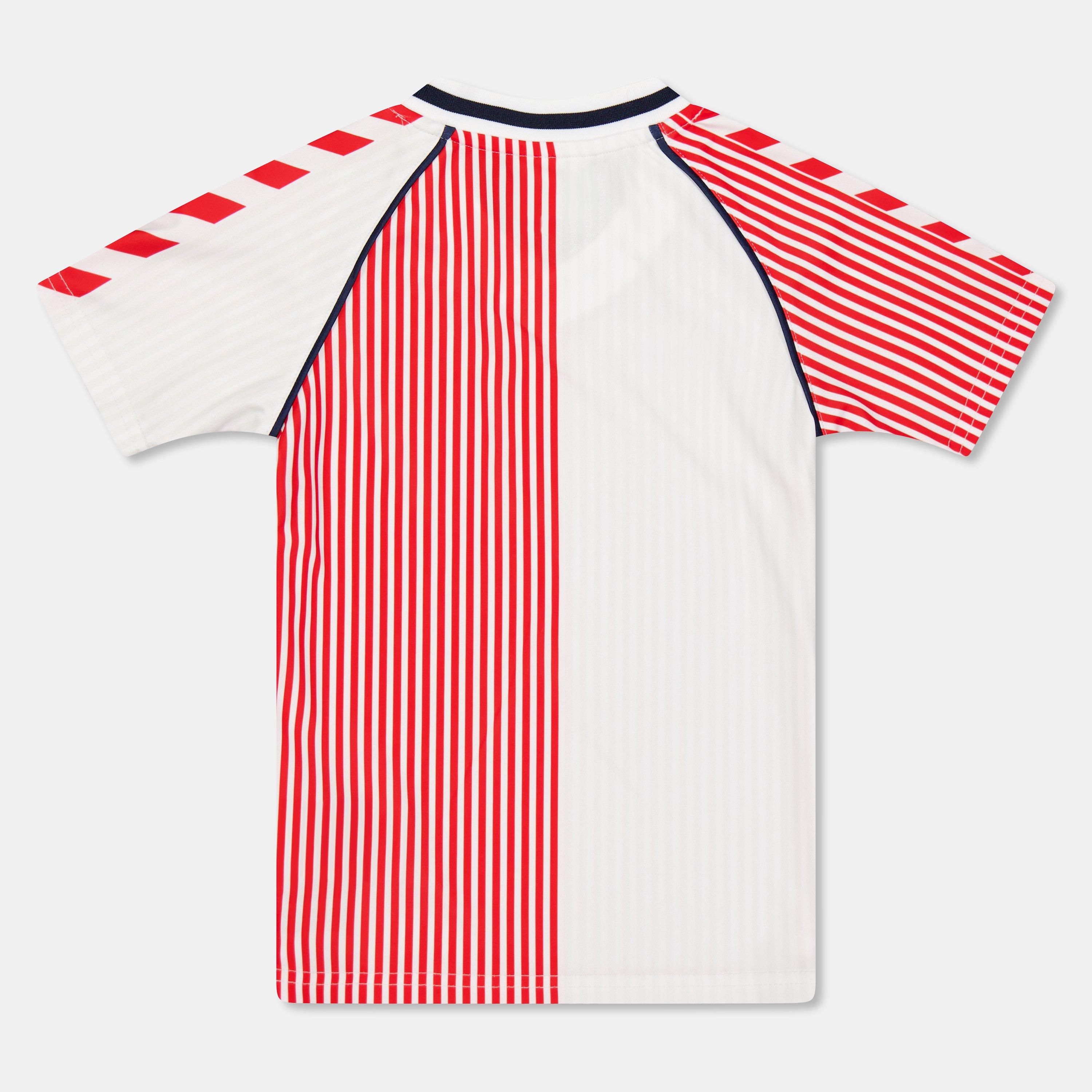 Bijelo/Crveno - Hummel - Denmark Retro Away Shirt 1986 Juniors - 2