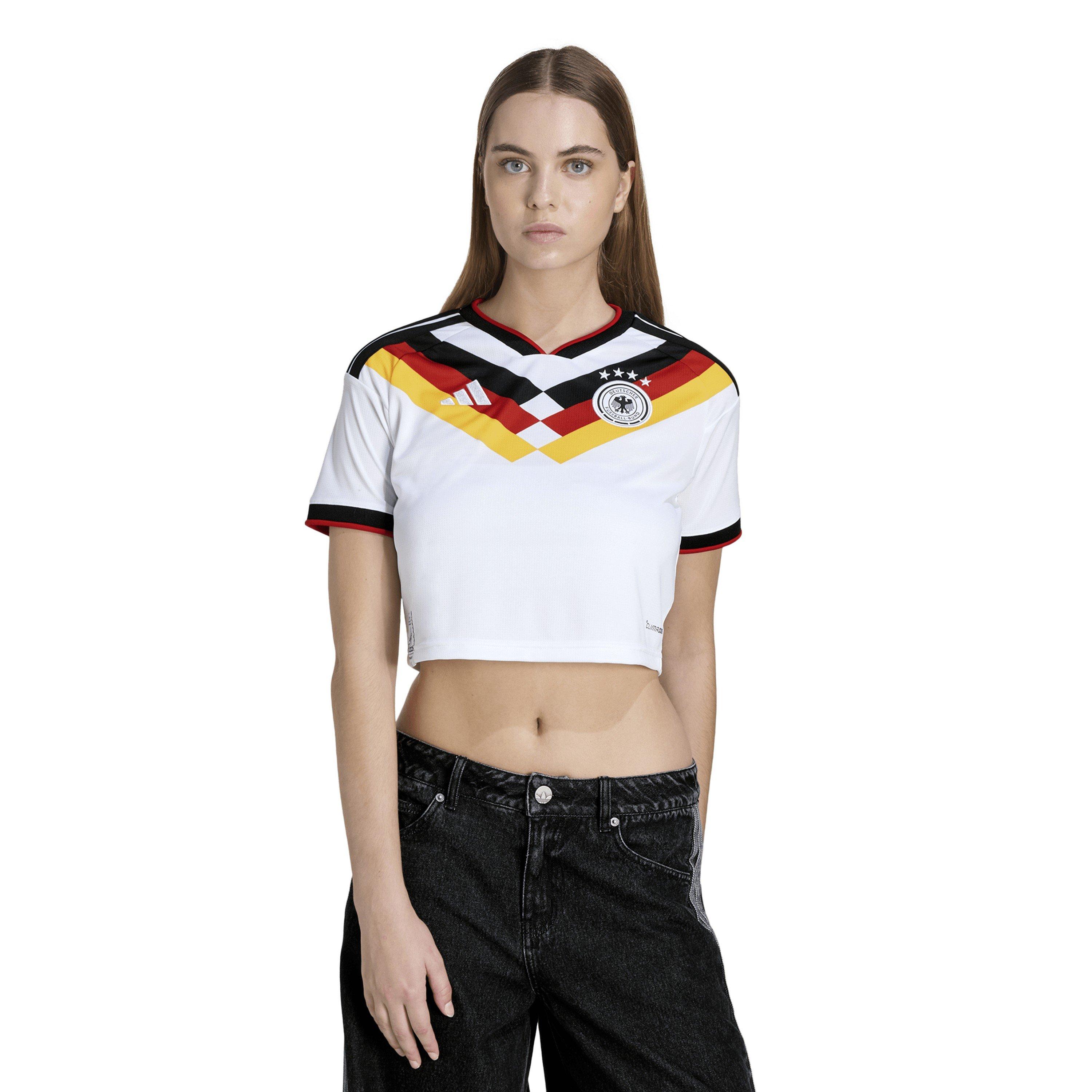 White - adidas - Germany World Cup 2026 Home Cropped Jersey - 3