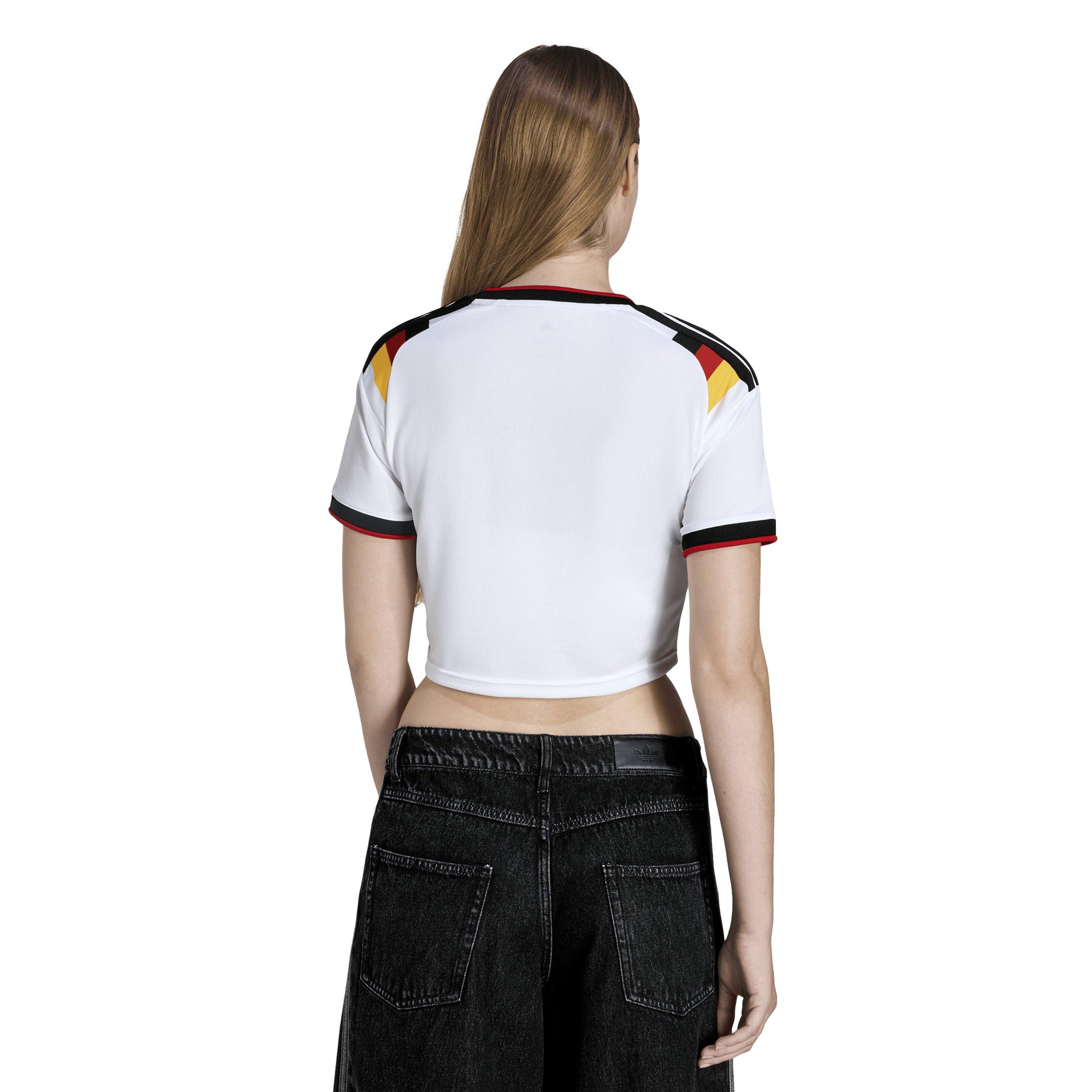 White - adidas - Germany World Cup 2026 Home Cropped Jersey - 4