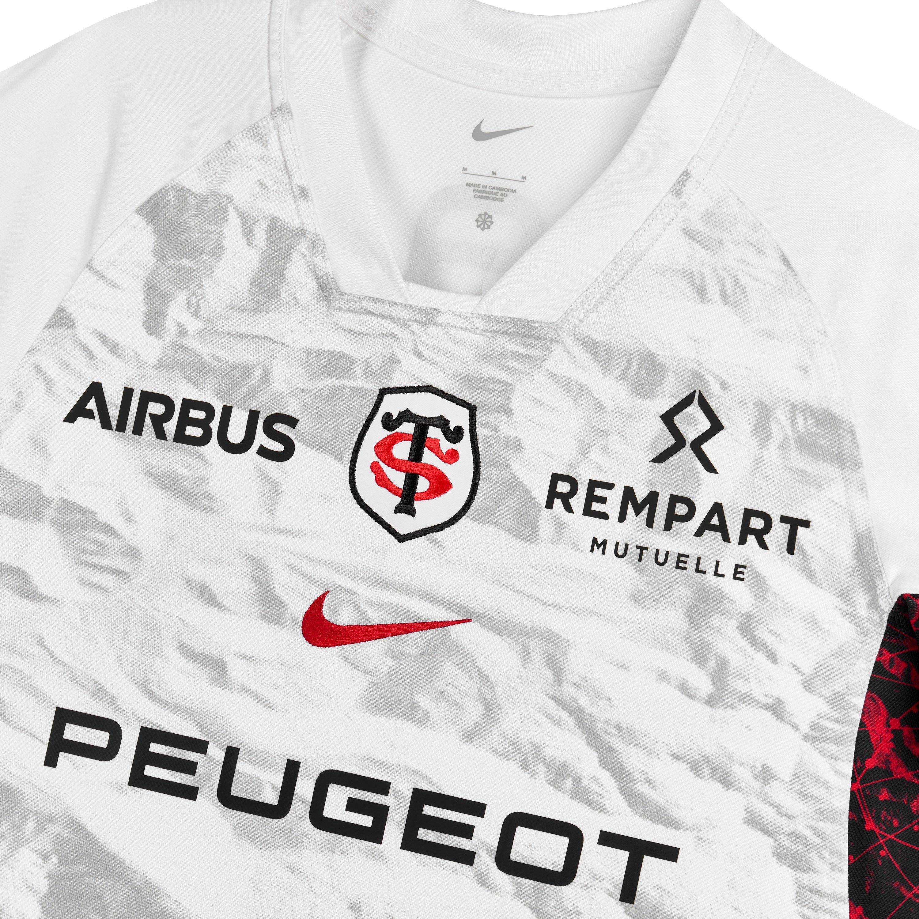 Bijela/Vuk siva - Nike - Men's Away Short-Sleeve Dri-FIT Rugby Shirt - 4