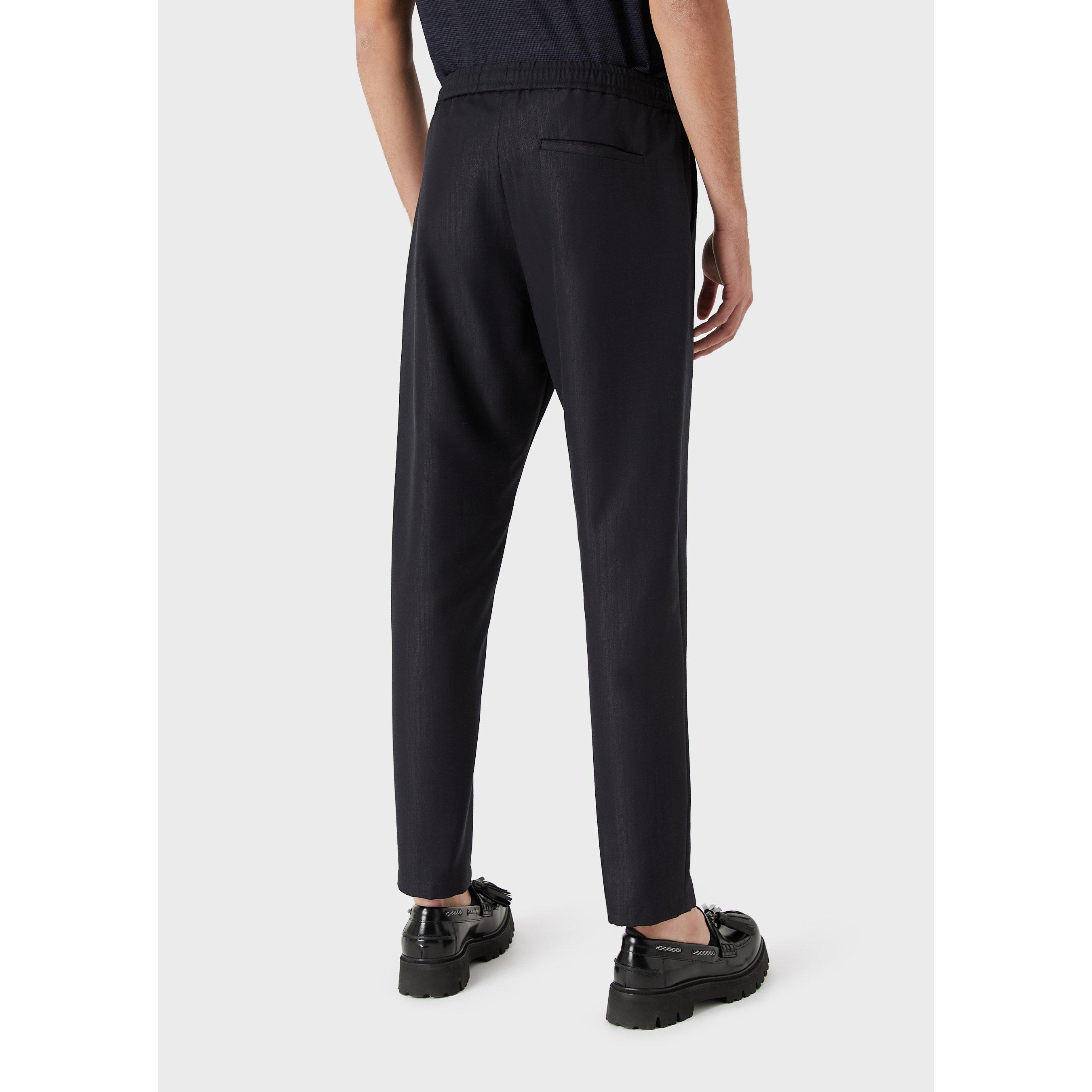 Blu - Emporio Armani - Men's Tapered Trousers - 3