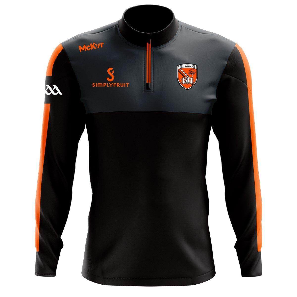 Houtskool/Zwart - McKeever Sports - McKeever Armagh Edge Zip Top Senior - 1