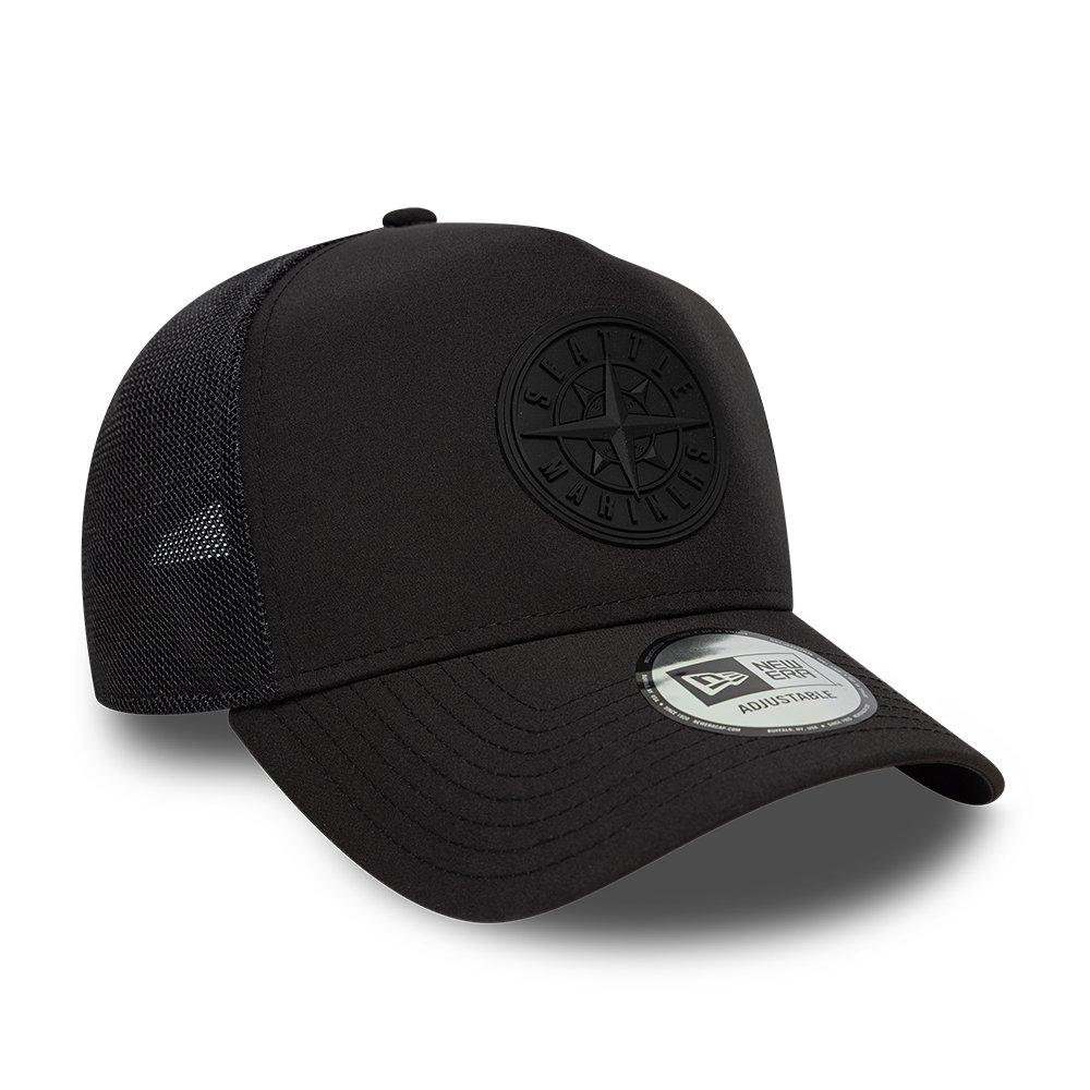 Ms Black/Black - New Era - A-Frame Adjustable Trucker Cap - 3