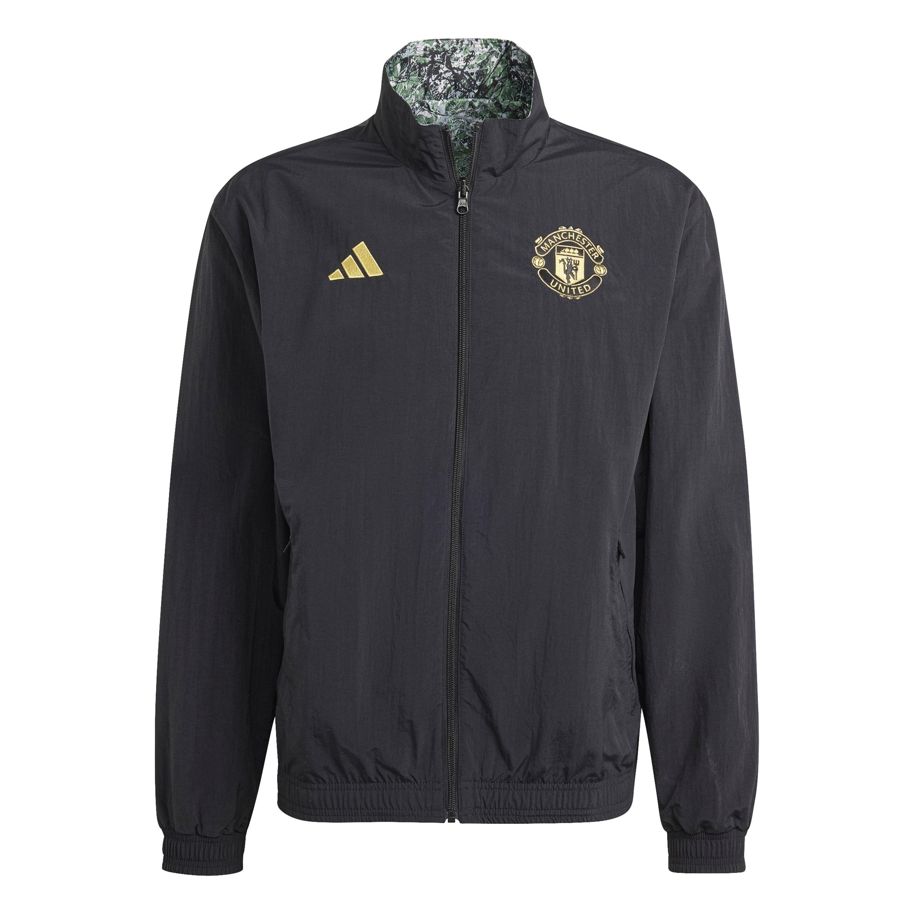 Black - adidas - Mens adidas Manchester United Stone Roses Reversible Anthem Jacket - 1