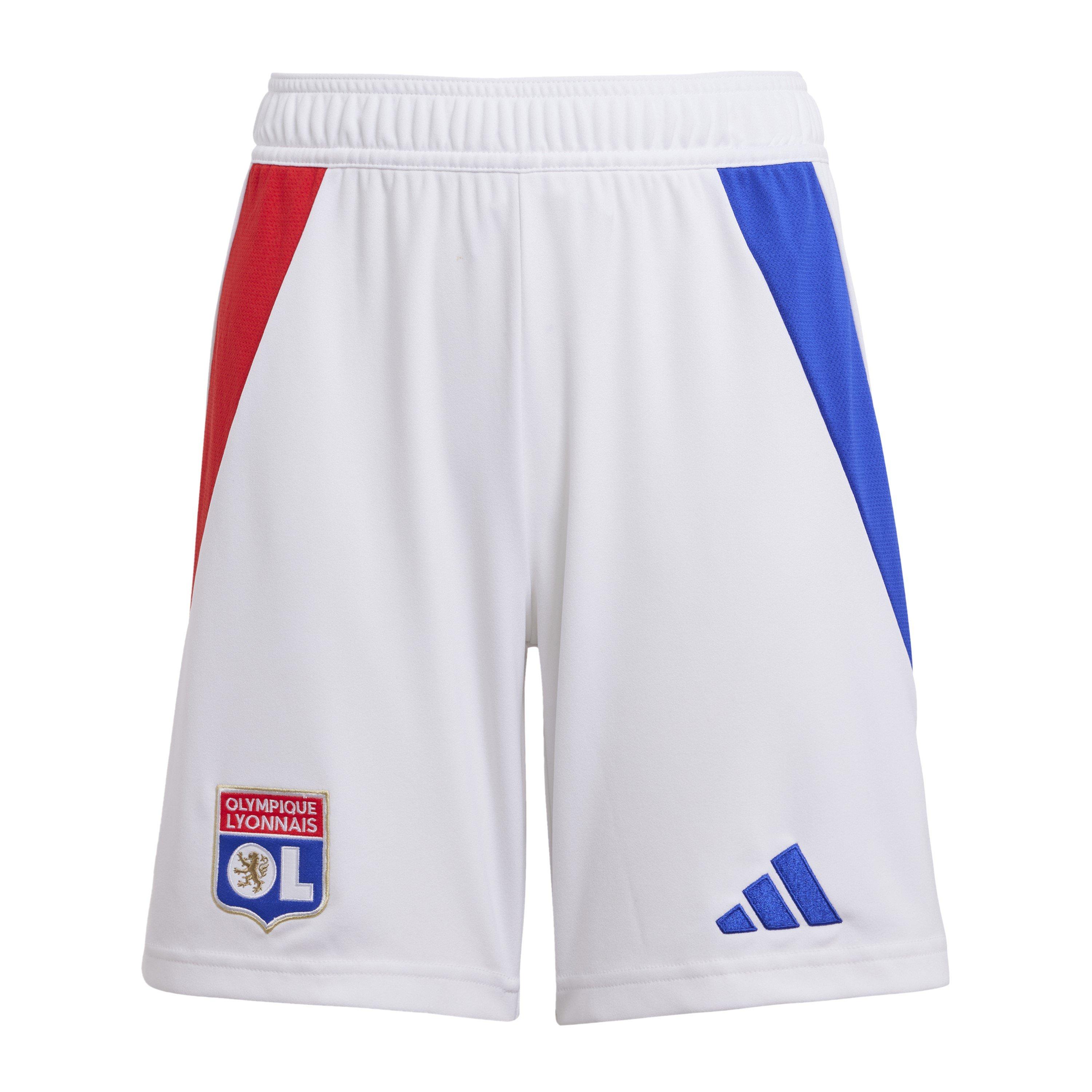 White - adidas - Kids adidas Olympique Lyonnais Home Shorts 24/25 - 1