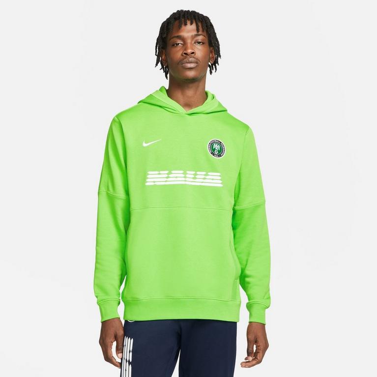 Vert/Blanc - Nike - Teddy Lined Denim Pullover Jacket - 1