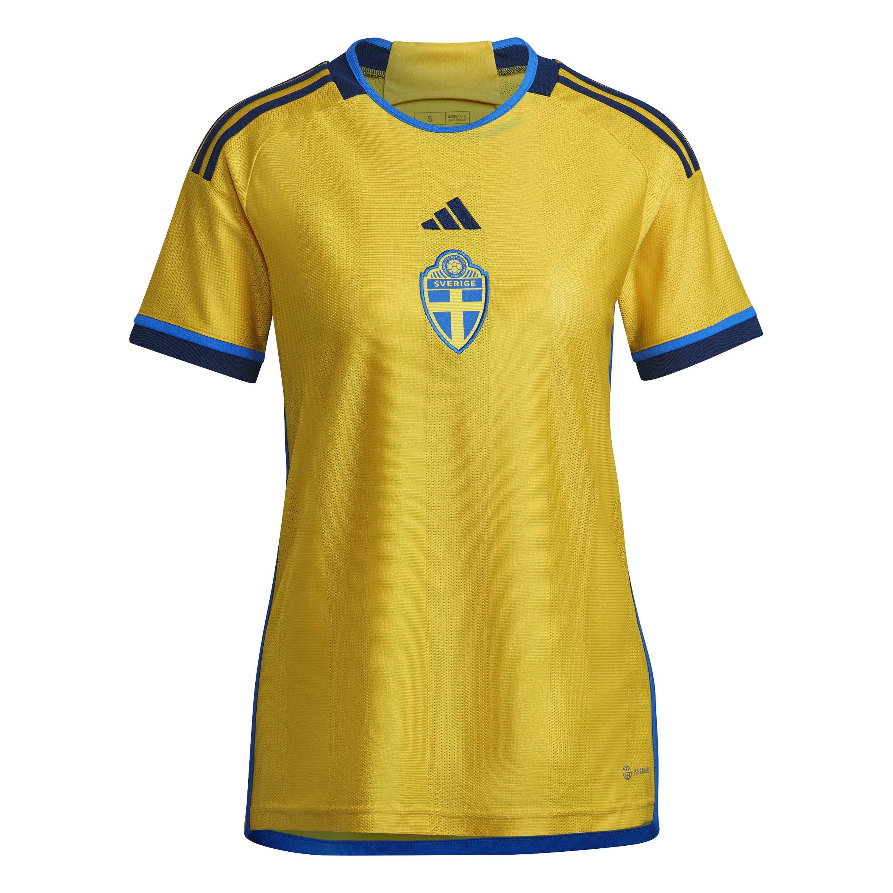 Eqt Yellow - adidas - Womens adidas Sweden Home Shirt 2022 - 1