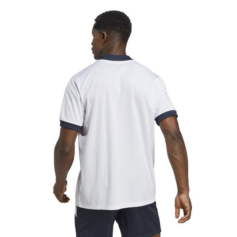 Blanc - adidas - Real Madrid Icon Retro collar Shirt Mens - 5