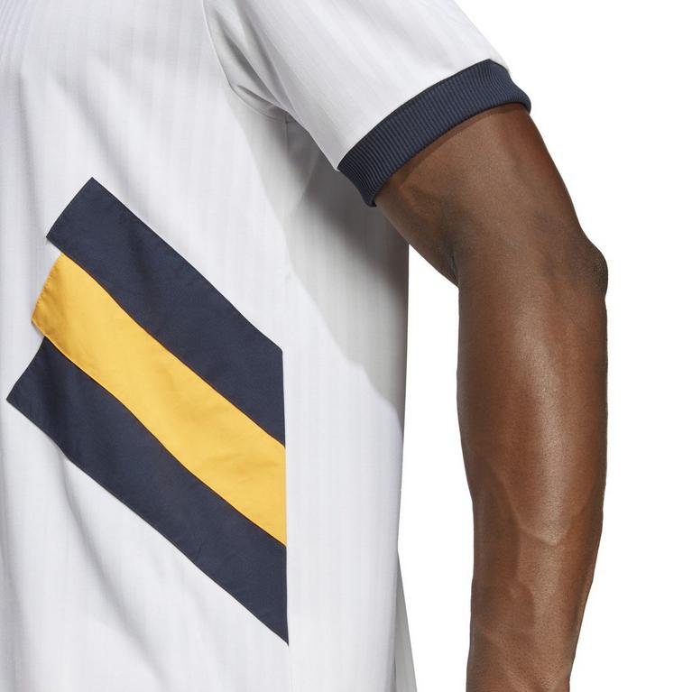 Blanc - adidas - Real Madrid Icon Retro collar Shirt Mens - 8