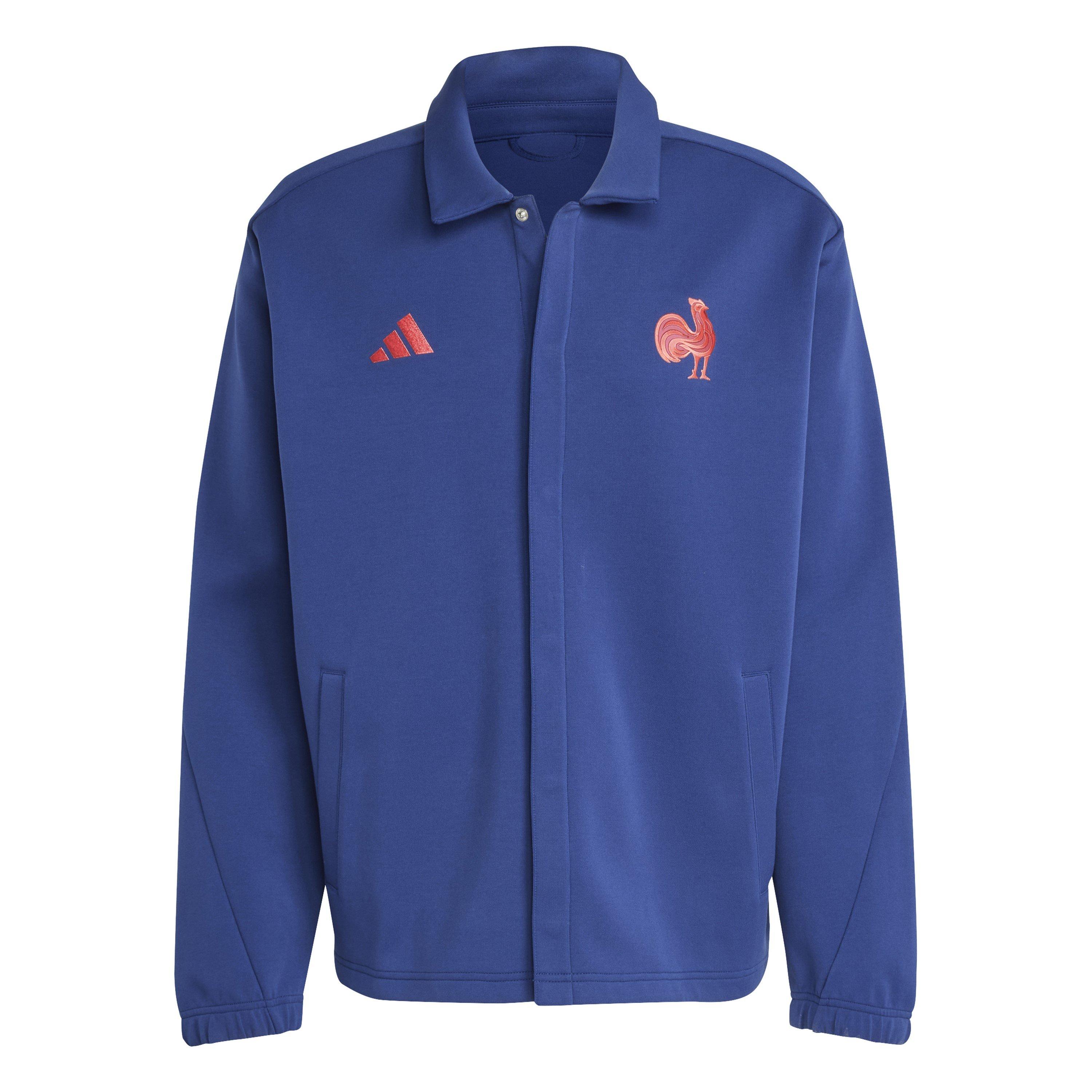 Adidas Men's France Travel Jacket 2025 - Dark Blue - 2XL