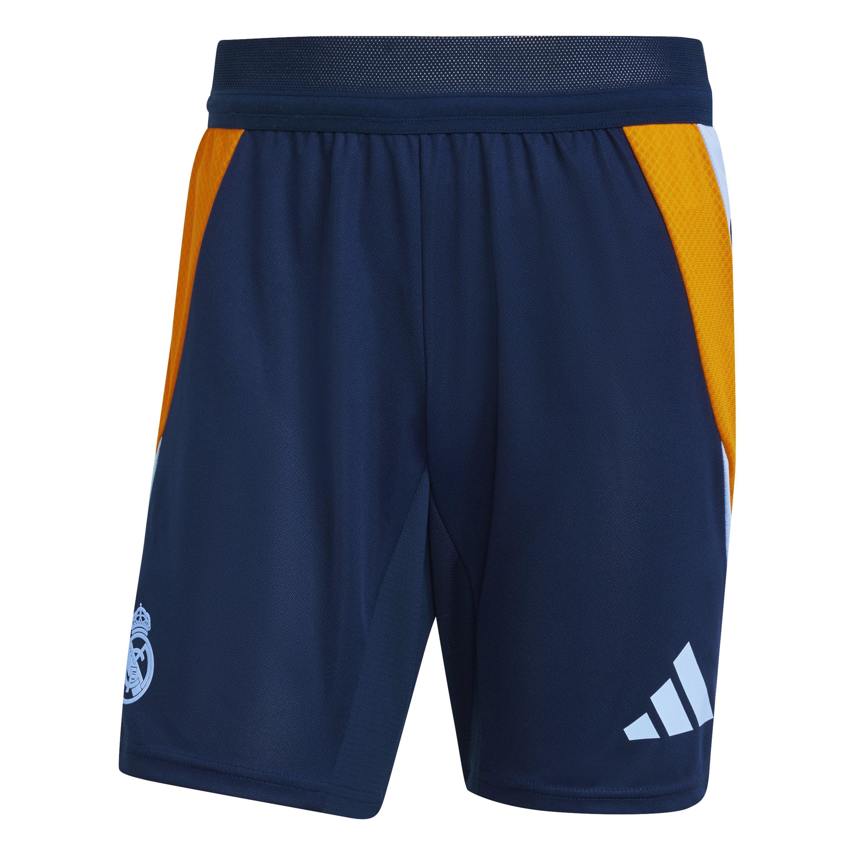 Adidas Men's Real Madrid Training Shorts 24/25 - Nvy/Orange/Blue - M