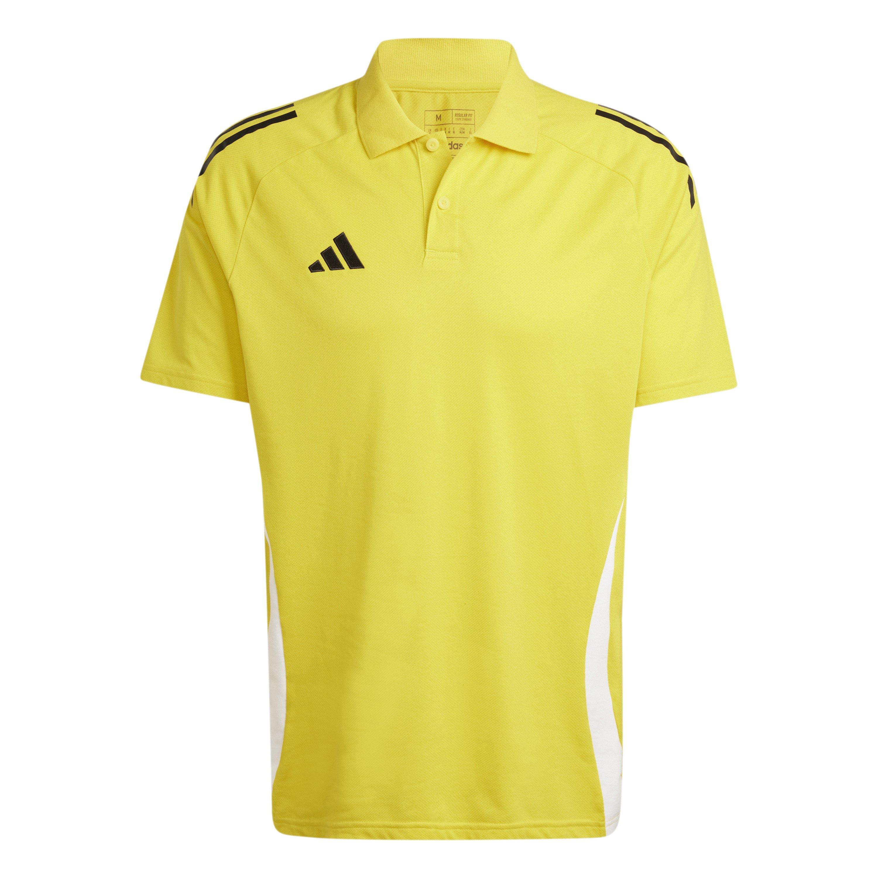 Adidas Men's Tiro24 Performance Polo Shirt - Yellow/White - L