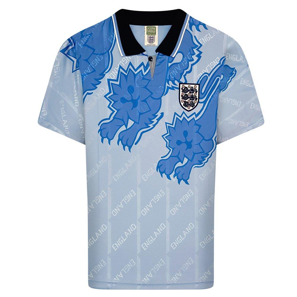 Bleu/Marine - Score Draw - Men's England International Licensed Retro Football Shirt - 1