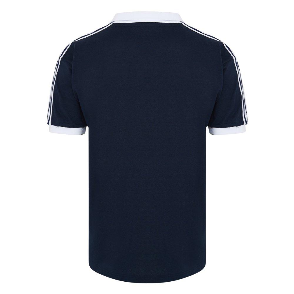 Blå/Hvid - Score Draw - Men's Scotland International Licensed Retro Football Shirt - 2