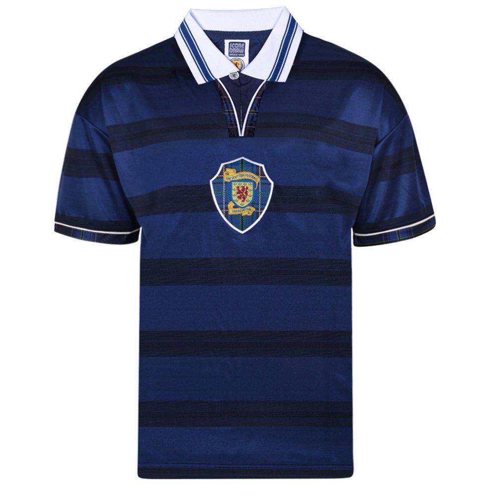 Blå/Hvid - Score Draw - Score Draw Scotland Home Shirt 1998 - 1