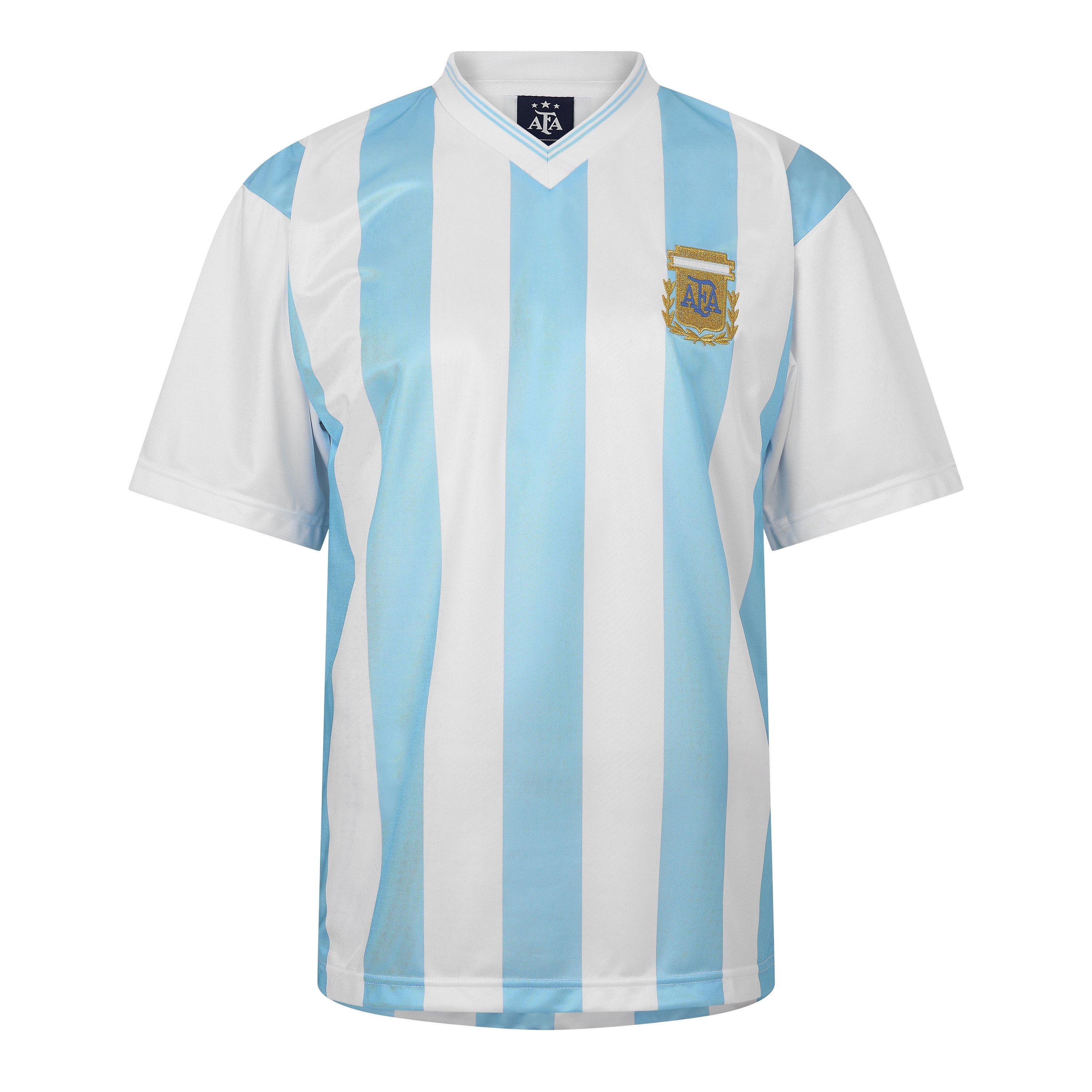 Blue/White - 10 - Score Draw - Argentina 1990 World Cup Finals No 10 Home Retro Shirt - 1