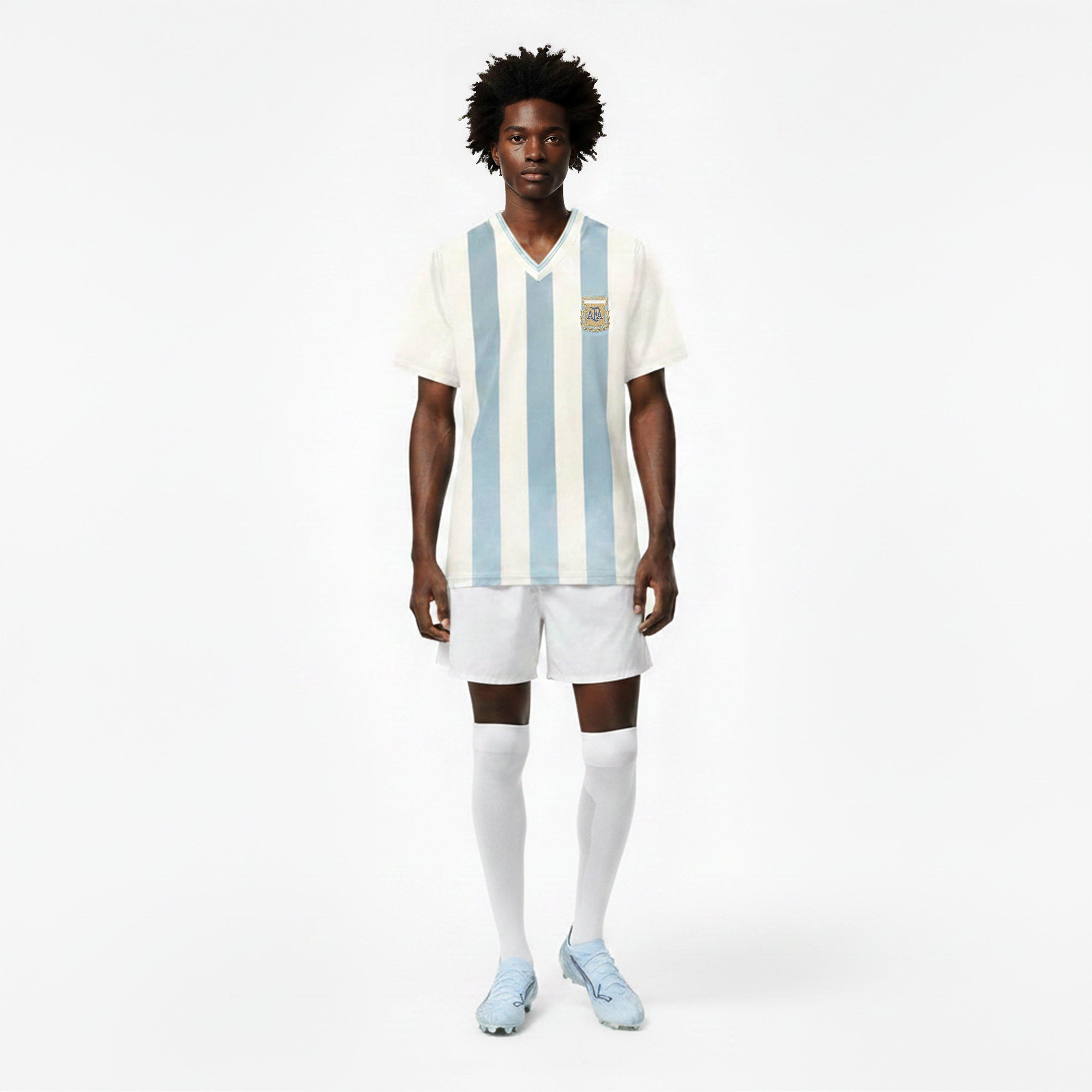 Blauw/Wit - 10 - Score Draw - Argentina 1990 World Cup Finals No 10 Home Retro Shirt - 5
