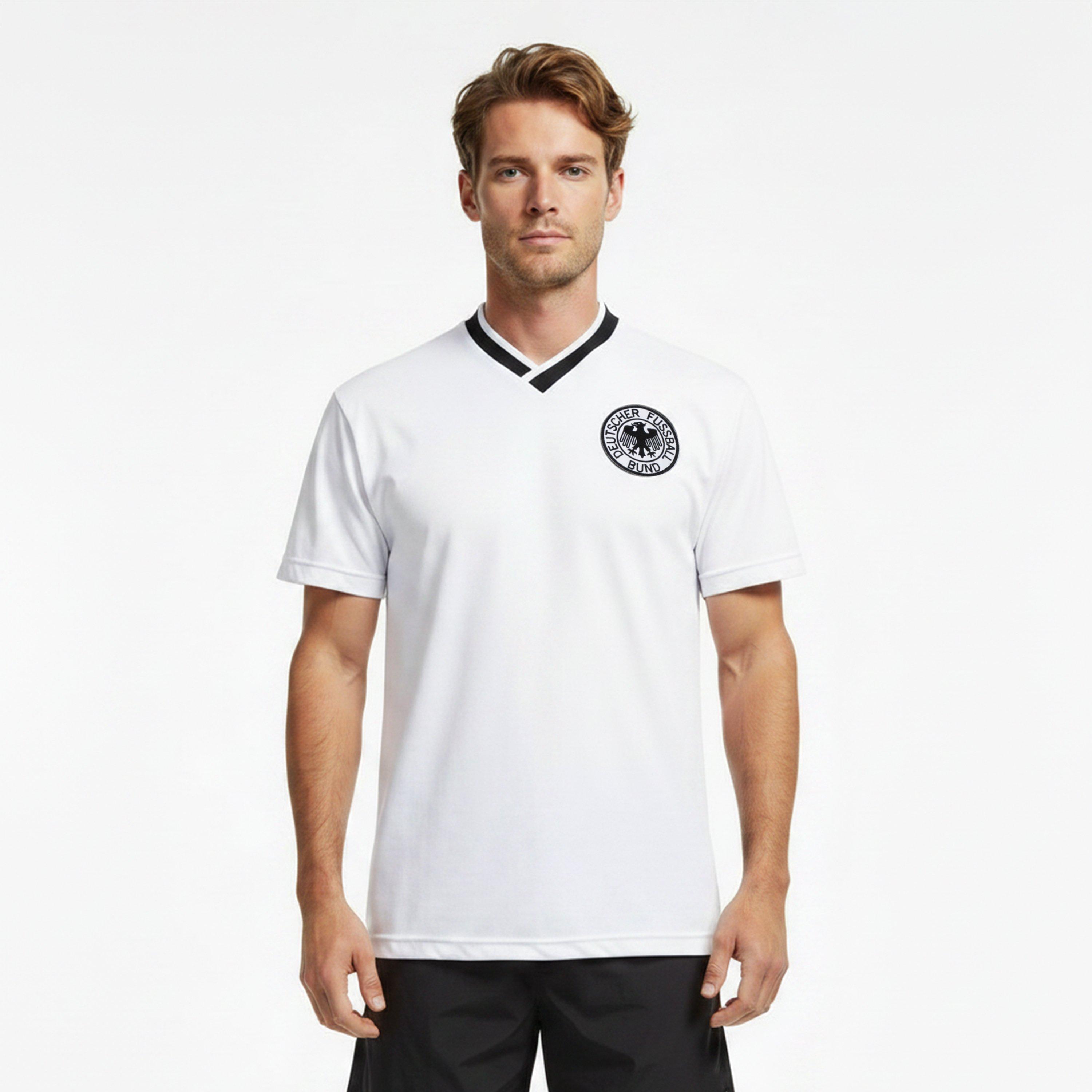 Weiß/Schwarz - Score Draw - West Germany 1984 Home Retro Shirt - 3