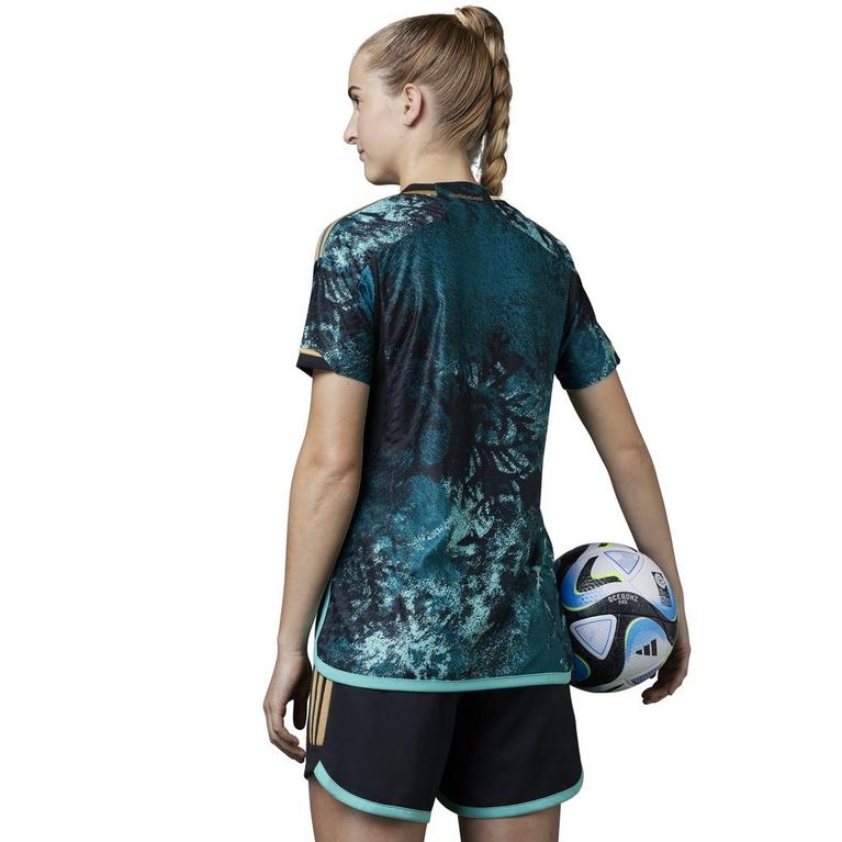 Teal - adidas - Germany Authentic Away Shirt 2023 Womens - 15
