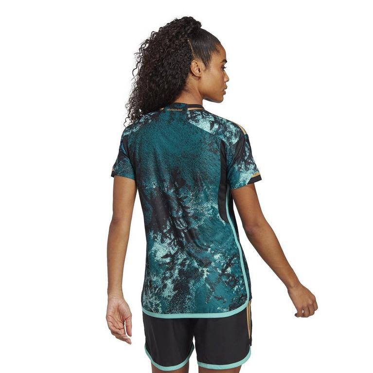 Teal - adidas - Germany Authentic Away Shirt 2023 Womens - 3