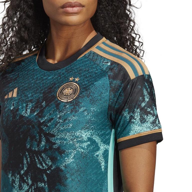 Teal - adidas - Germany Authentic Away Shirt 2023 Womens - 5