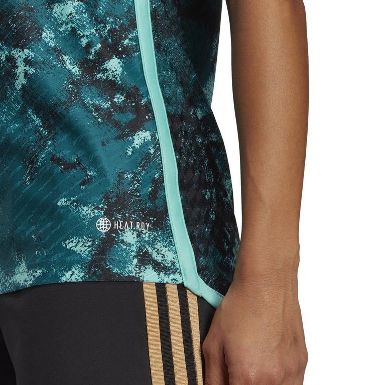 Teal - adidas - Germany Authentic Away Shirt 2023 Womens - 6