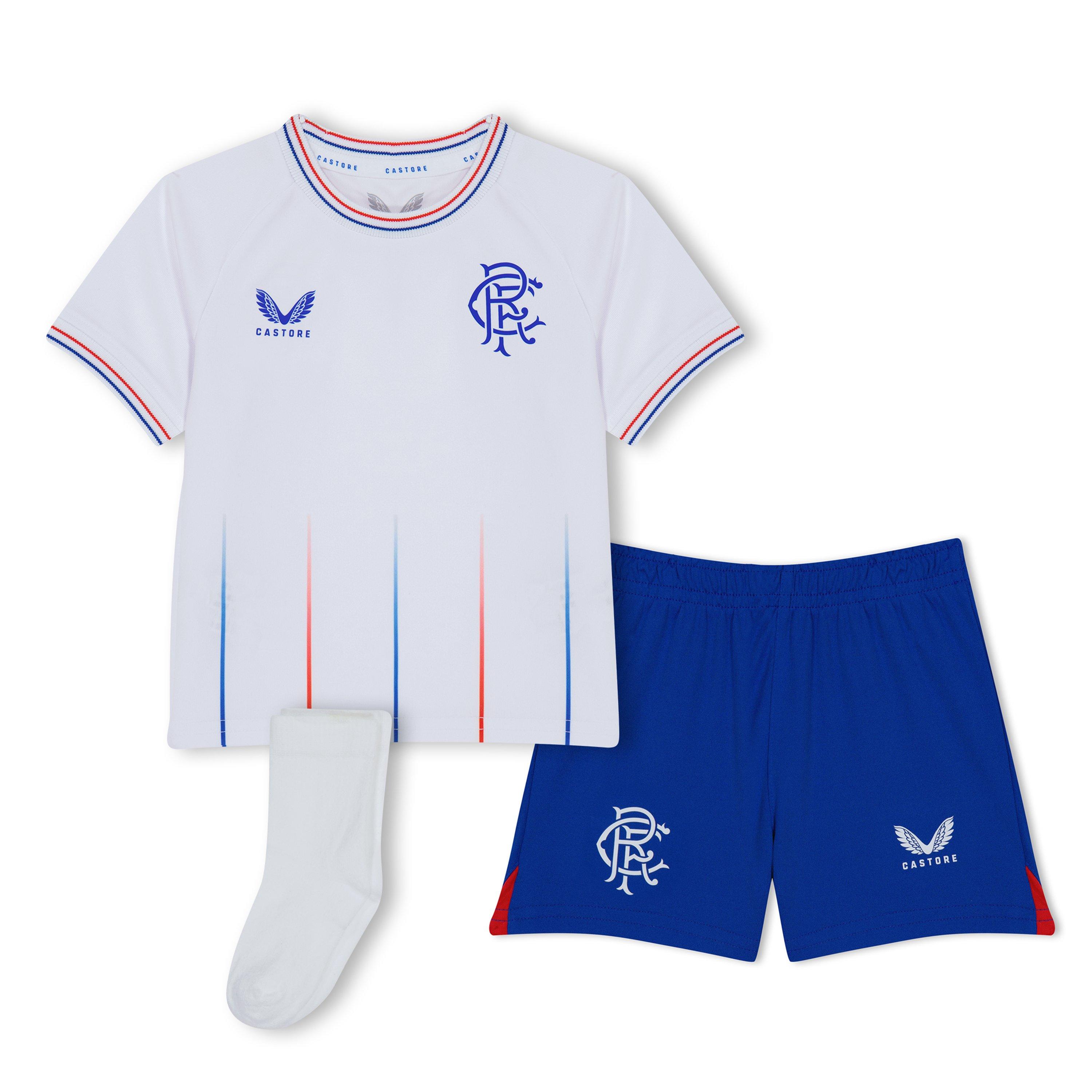 Castore Men's Rangers Away Babykit 2023 2024 - White/Blue - 18-24 Mnth