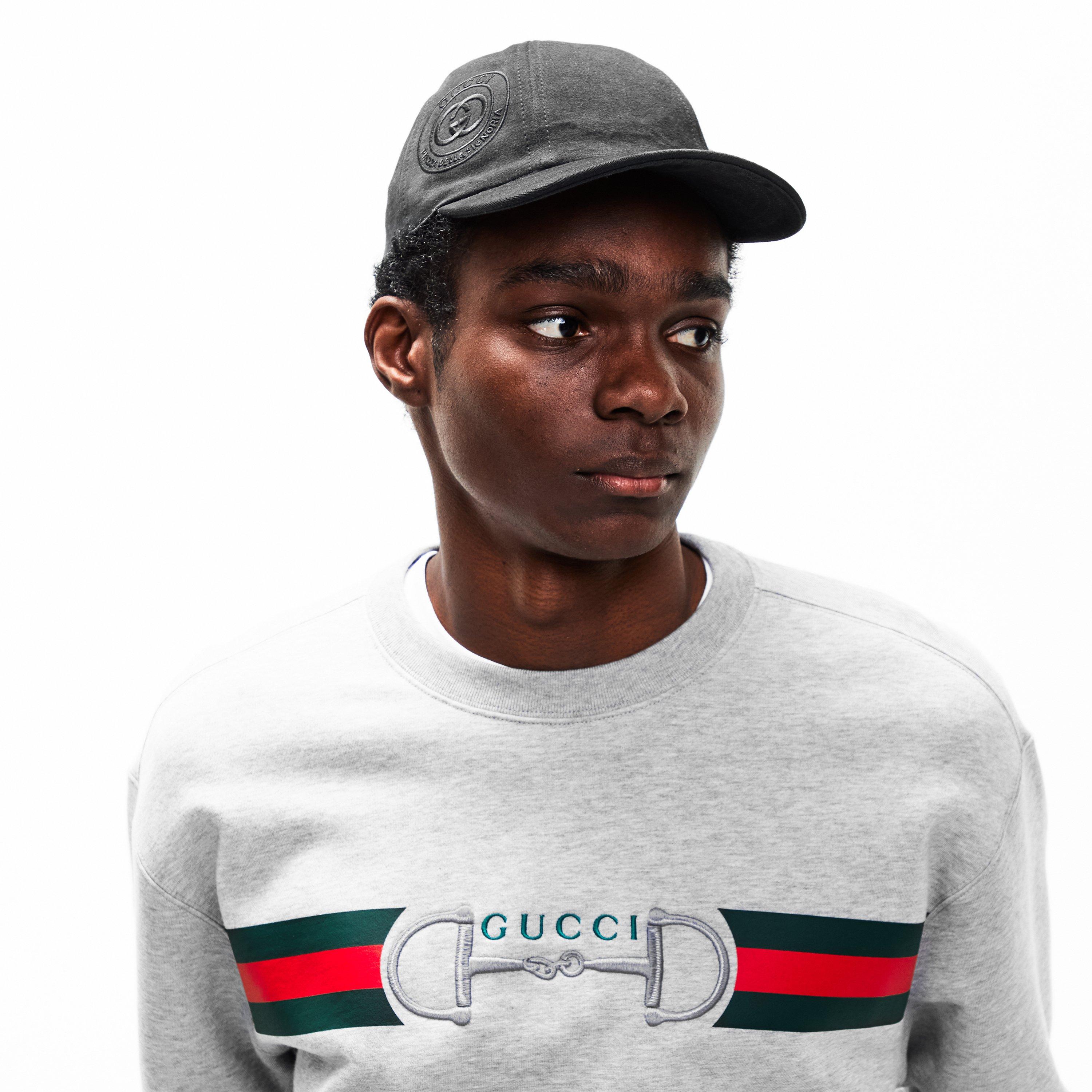 Black - Gucci - Men's Side Logo Baseball Cap - 3