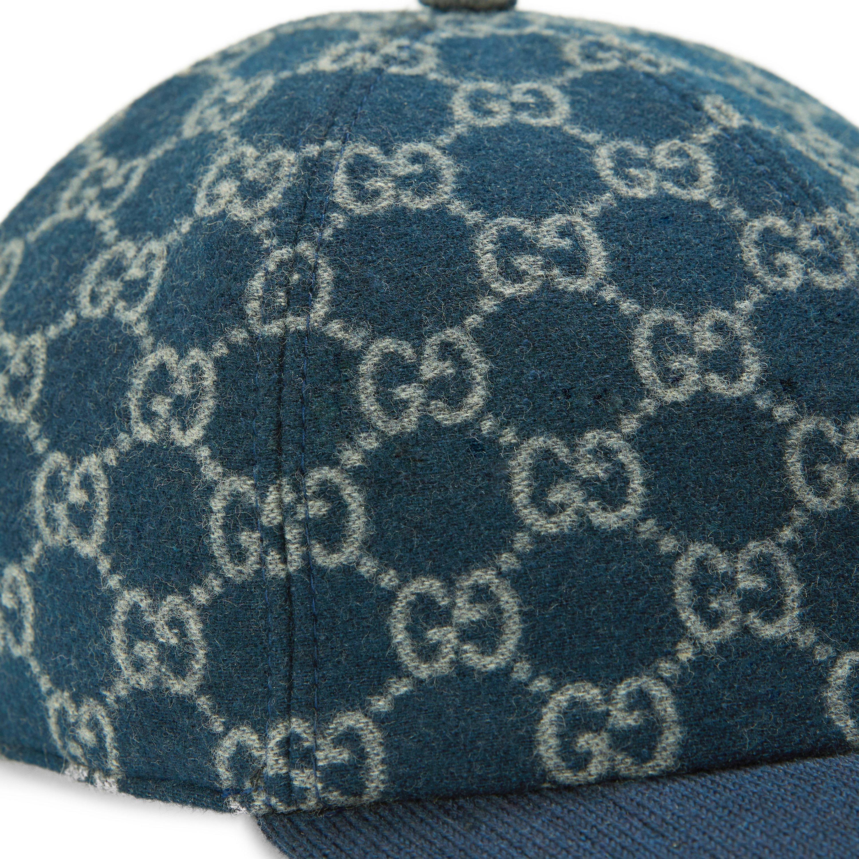 Blue - Gucci - Men's Allover GG Baseball Cap - 4