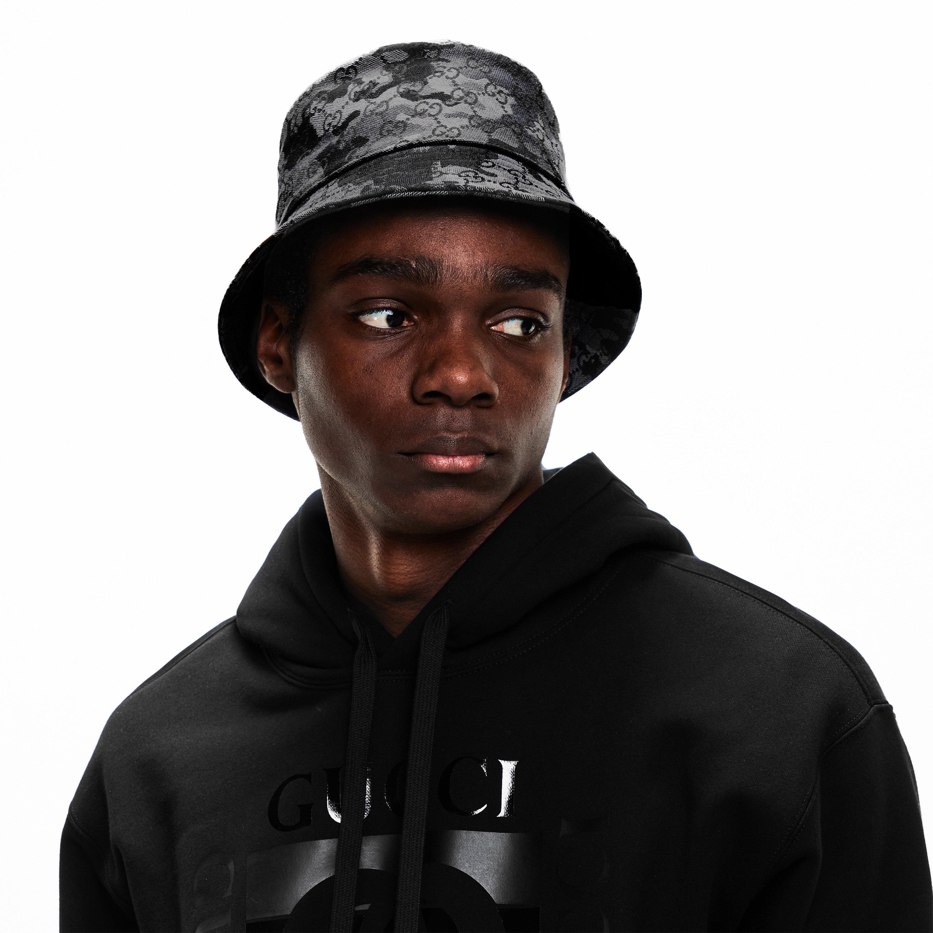 Grey / Black - Gucci - Men's Aviator Bucket Hat - 3