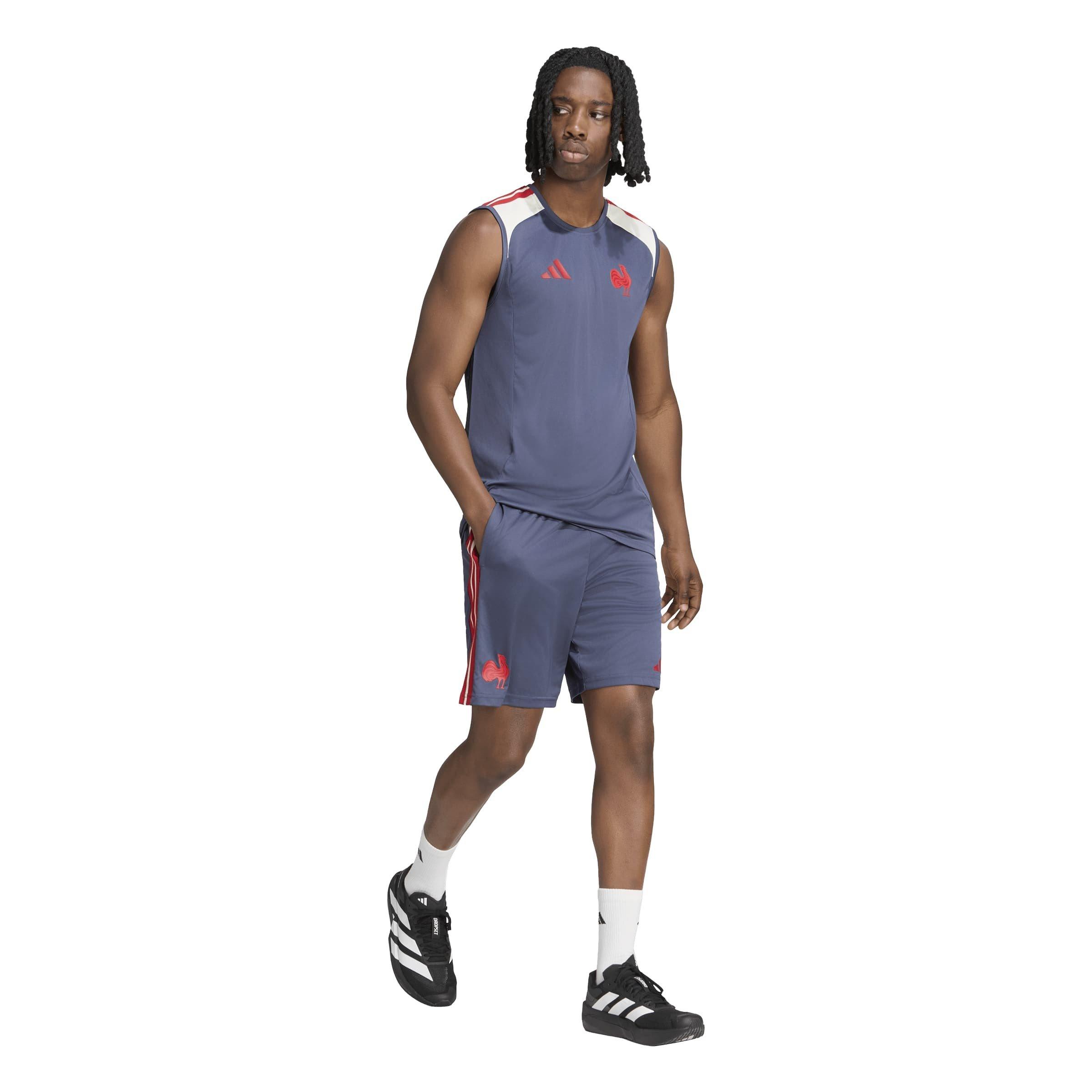 Marineblauw/Wit - adidas - Men's France Rugby Vest - 7