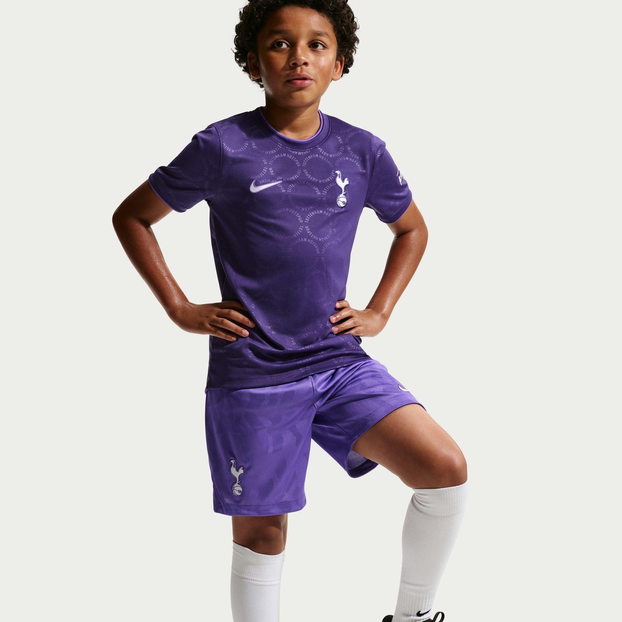 Ljubičasta/Bijela - Nike - Kids' Tottenham Hotspur Third 24/25 Dri-FIT Football Shorts - 3