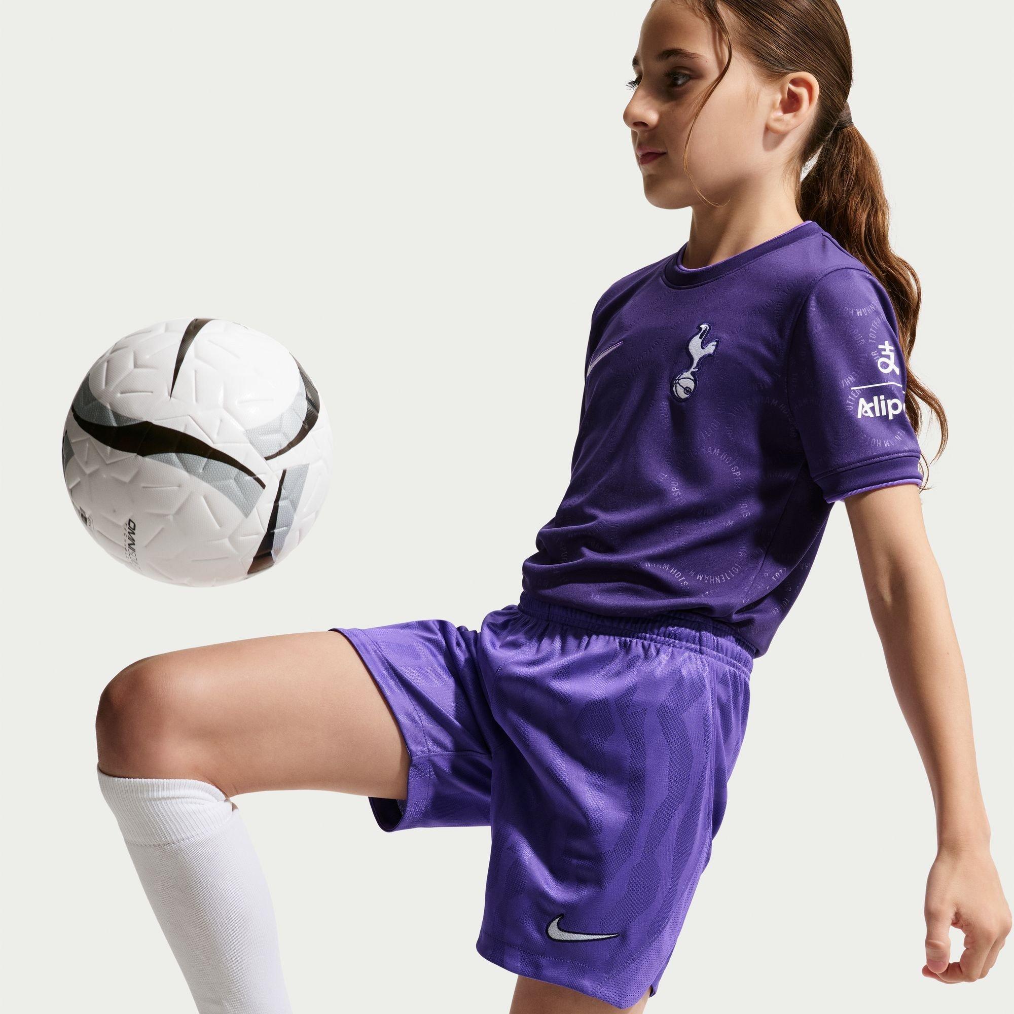 Ljubičasta/Bijela - Nike - Kids' Tottenham Hotspur Third 24/25 Dri-FIT Football Shorts - 4